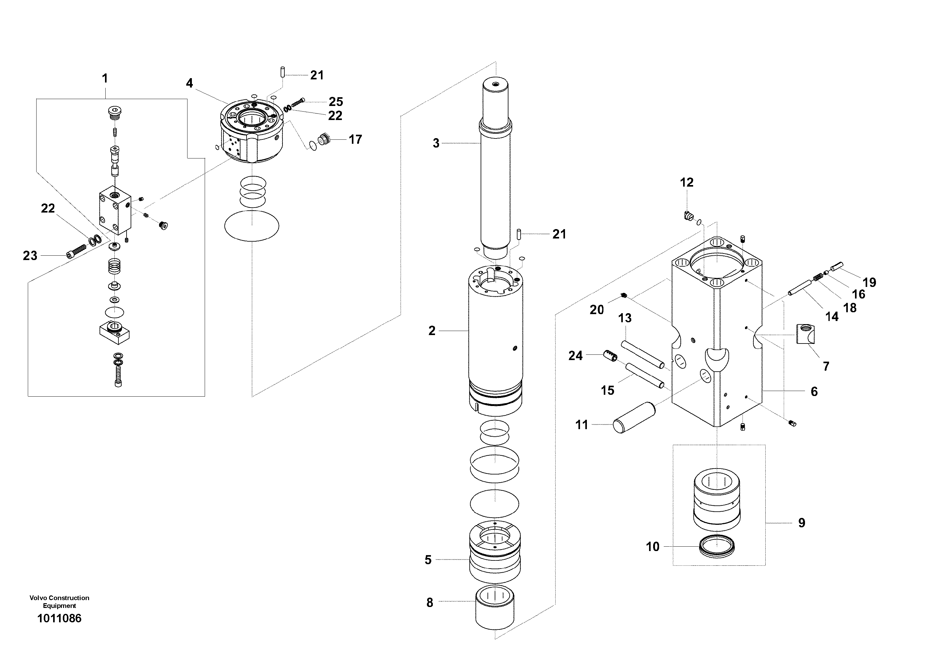 Hydraulic Hammer, Accumulator Housing — volvo parts diagram