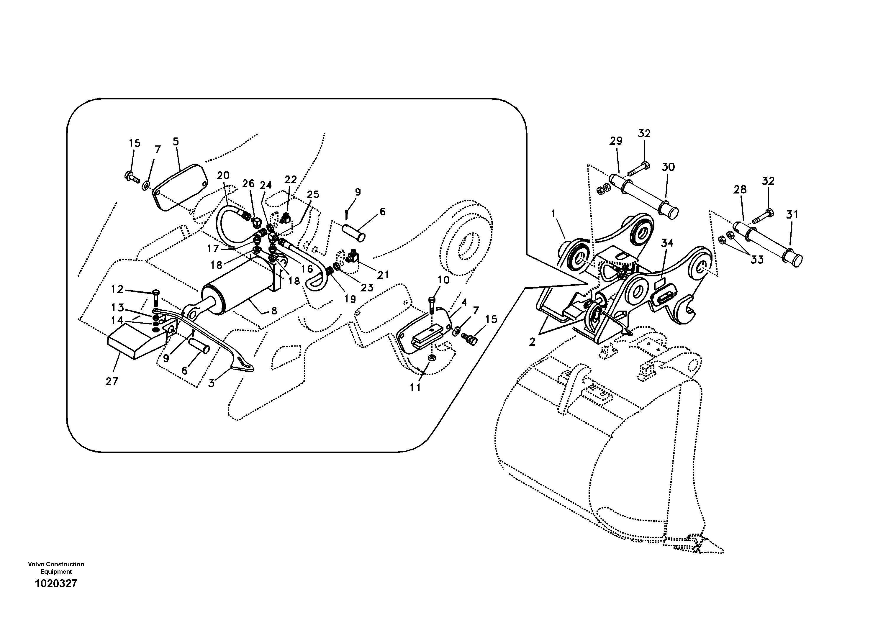 Attachment bracket, quickfit — volvo parts diagram