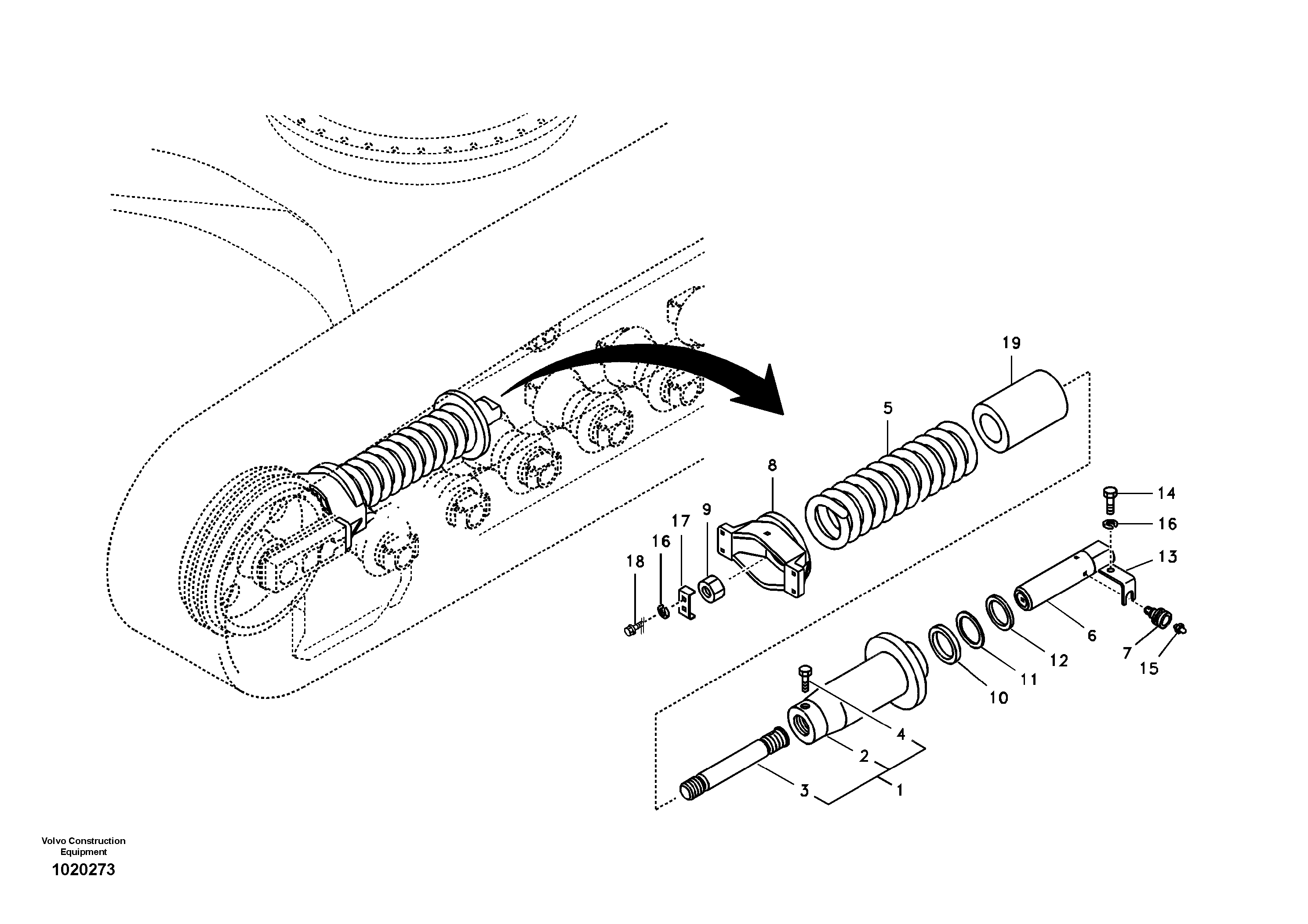 Undercarriage, spring package — volvo parts diagram