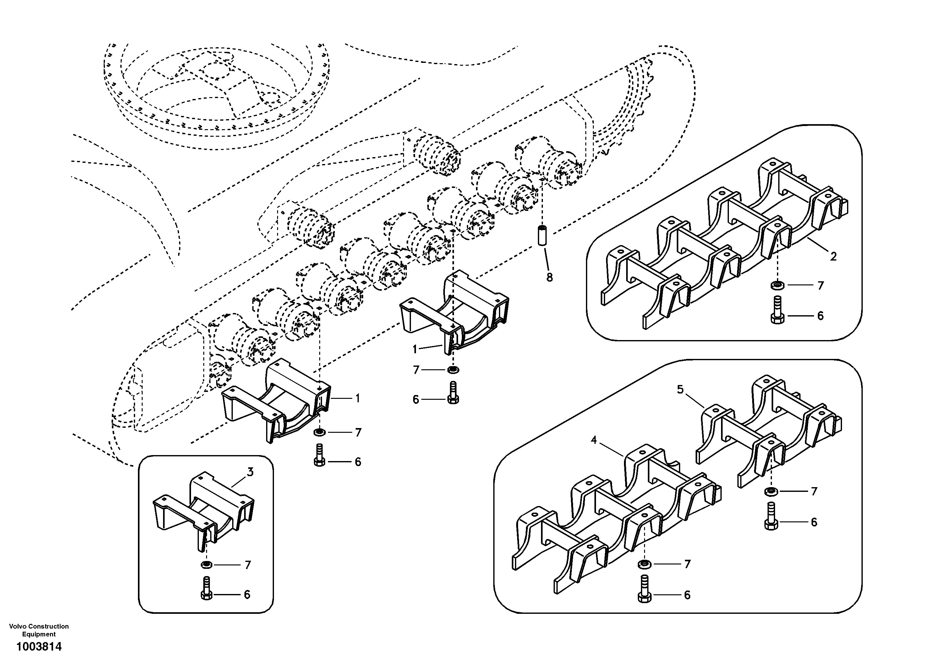 Undercarriage, track guards — volvo parts diagram