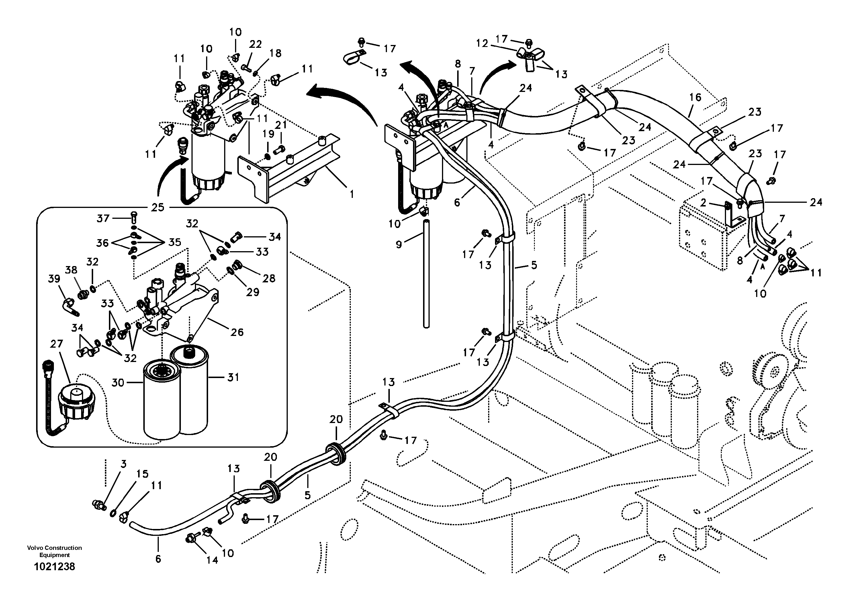 Fuel pipe - Fuel tank — volvo parts diagram