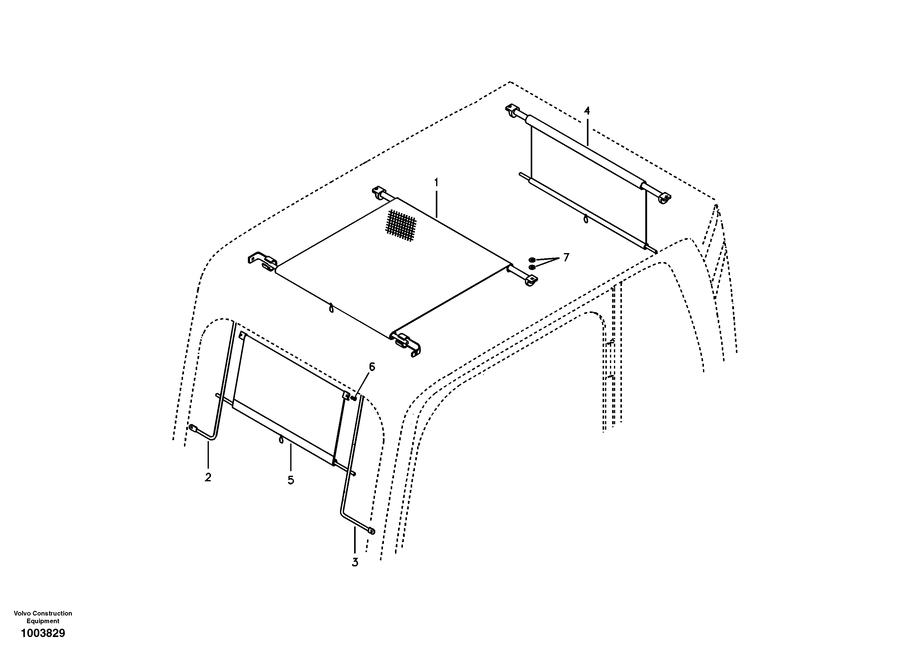Sun visor interior — volvo parts diagram