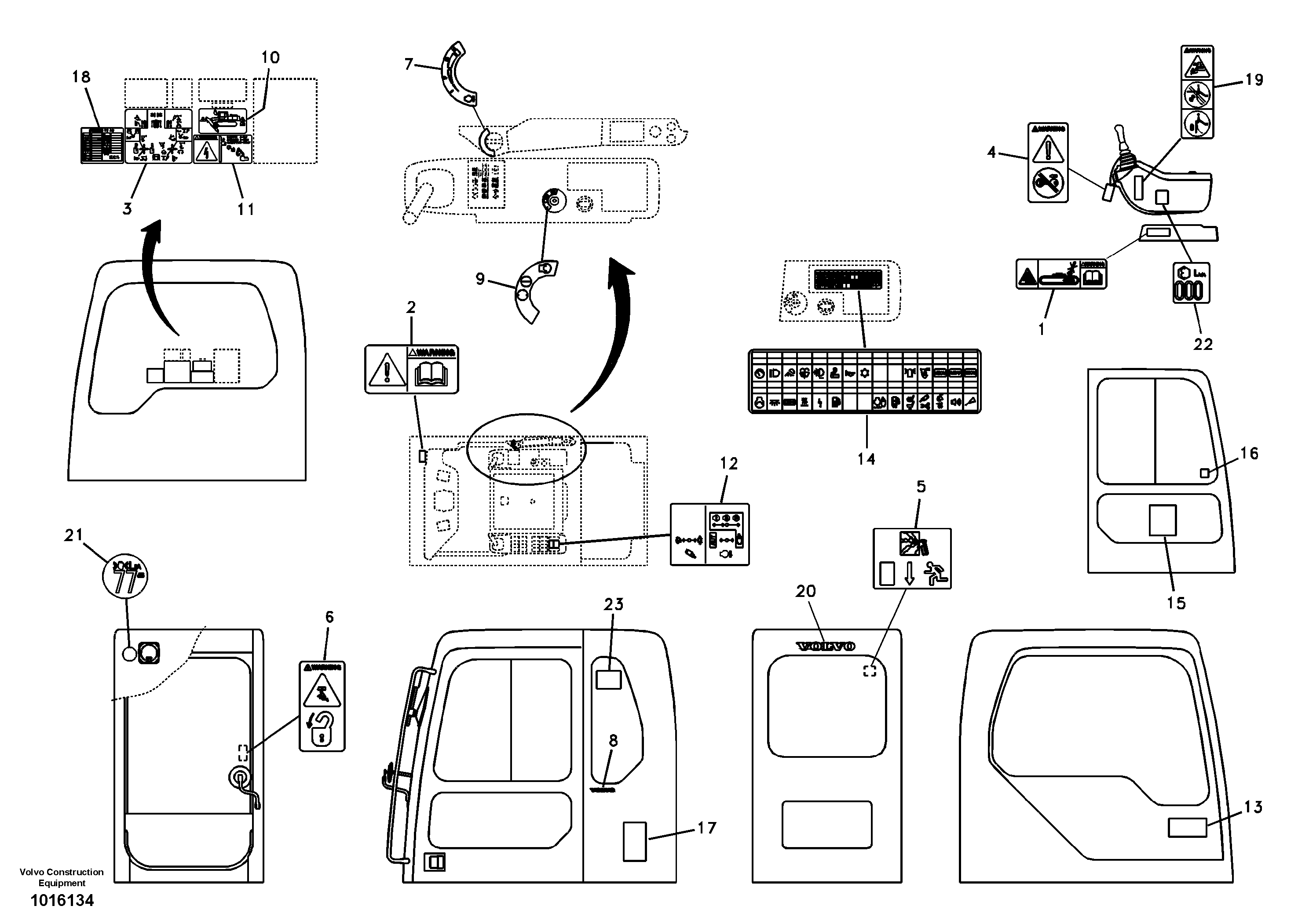 Decal, inner location — volvo parts diagram