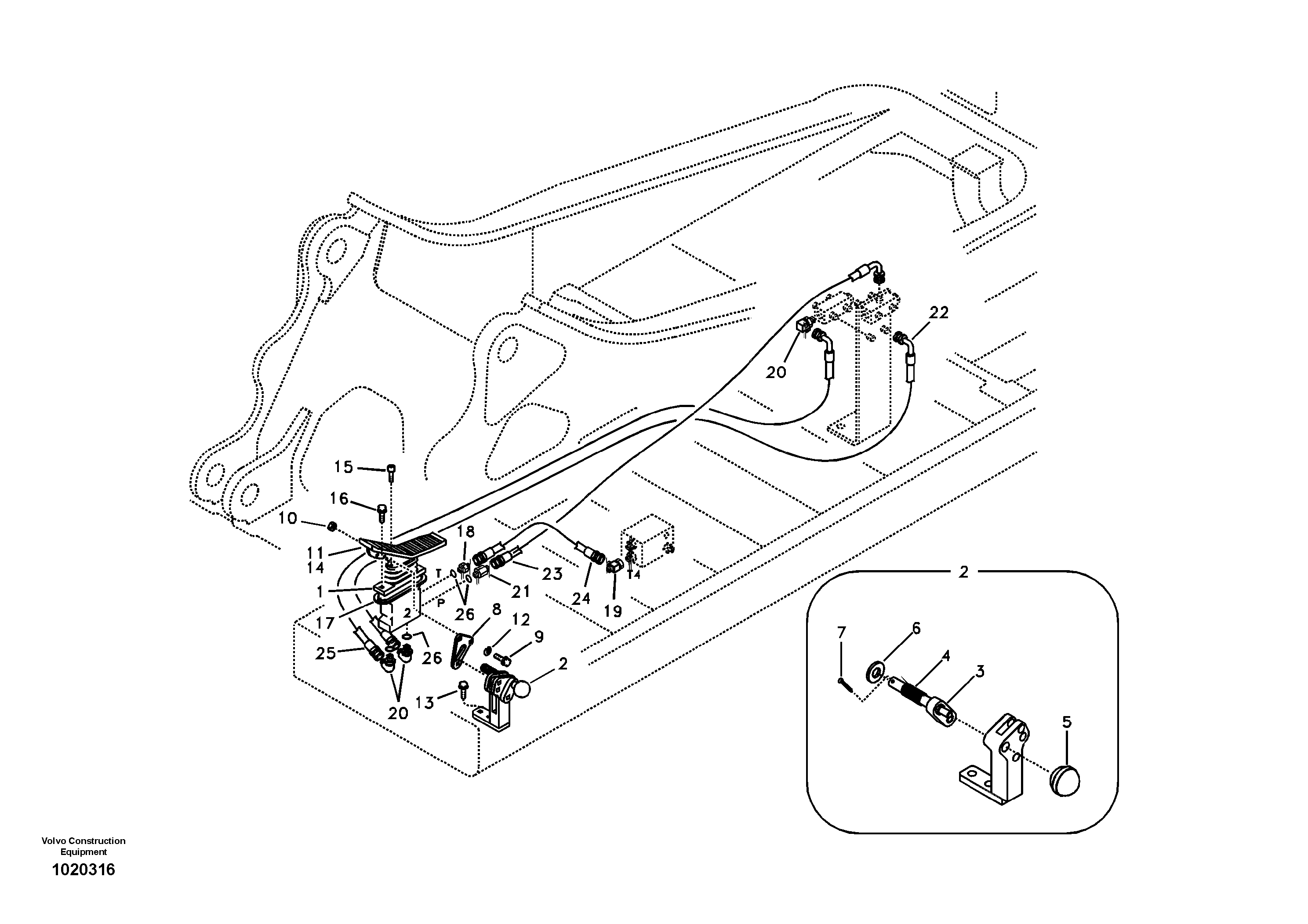 Servo system, hammer and shear — volvo parts diagram