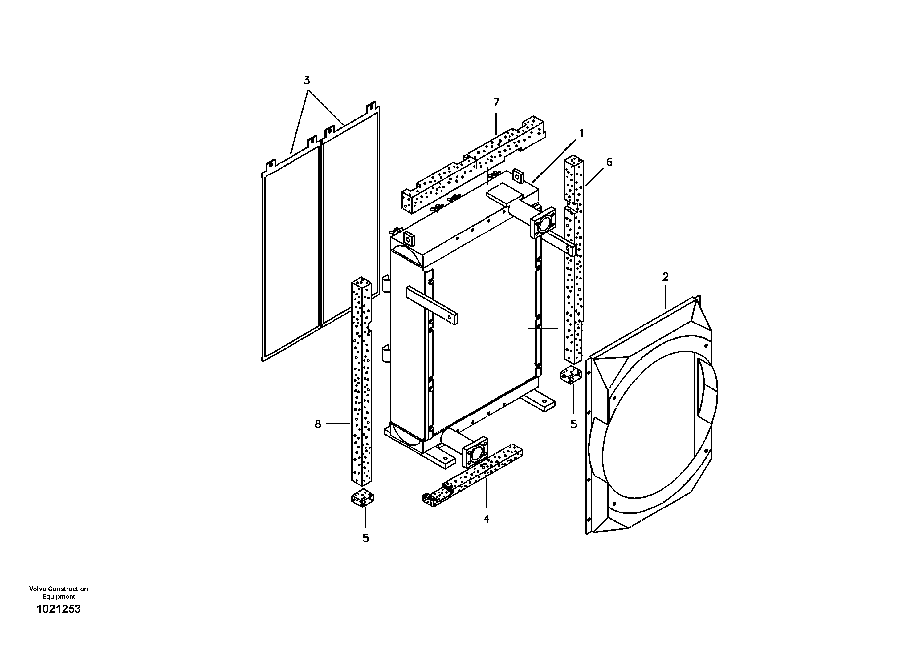 Hydraulic system, oil cooler — volvo parts diagram