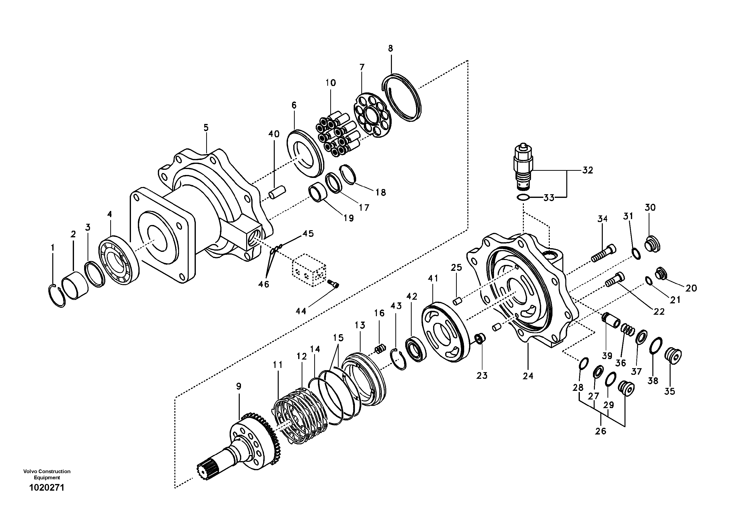 Swing motor — volvo parts diagram
