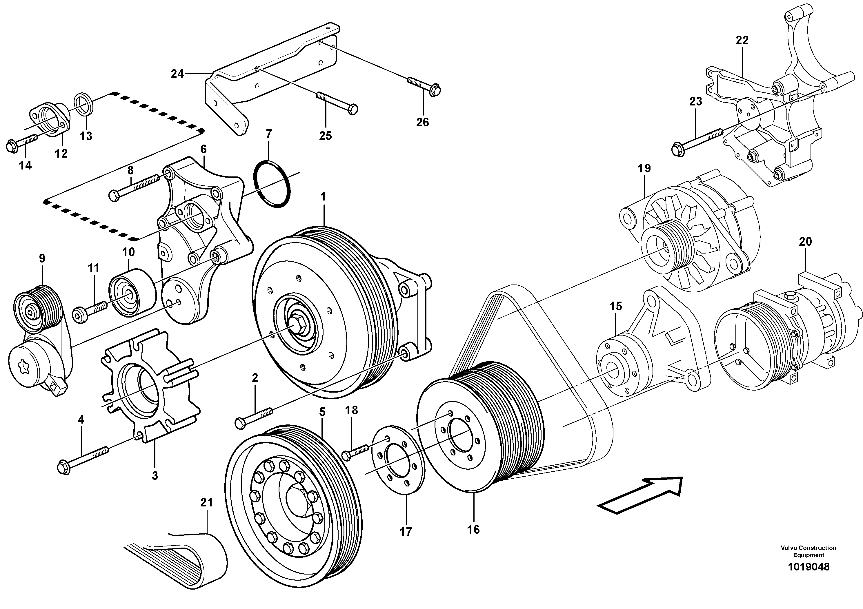 Belt transmission — volvo parts diagram