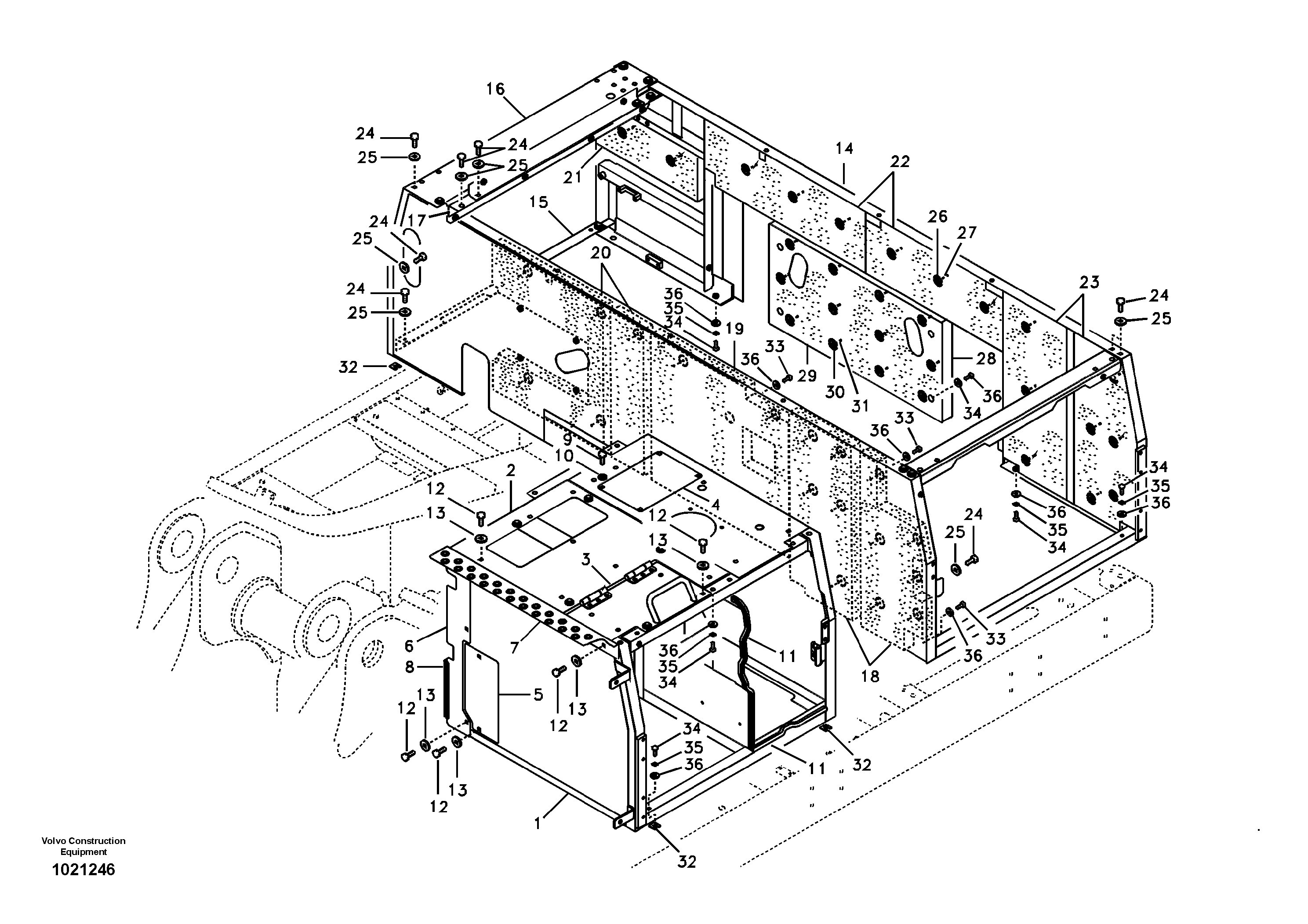 Cowl frame — volvo parts diagram