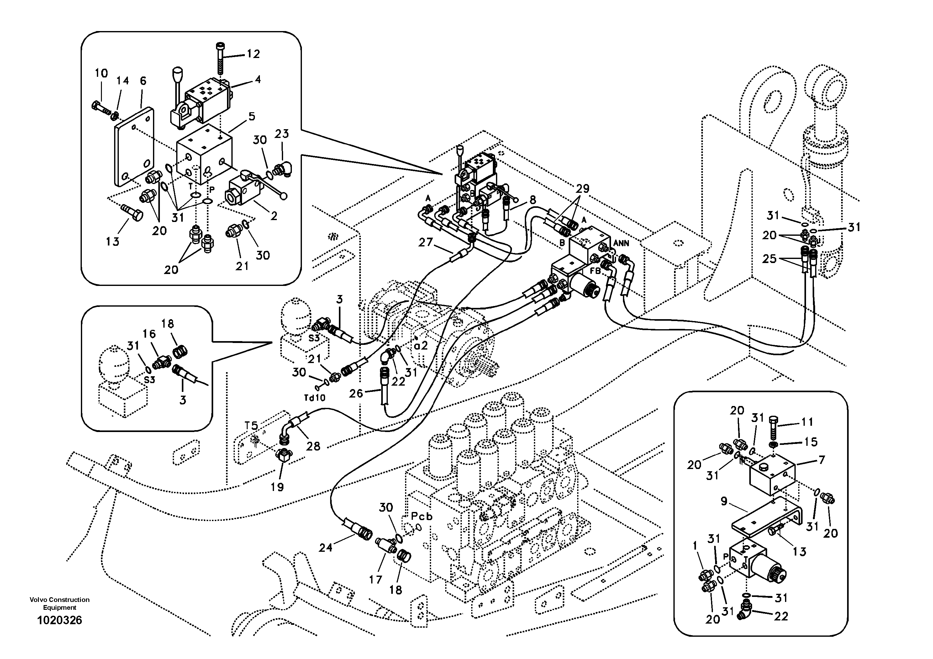 Working hydraulics, Removal Counterweight. — volvo parts diagram