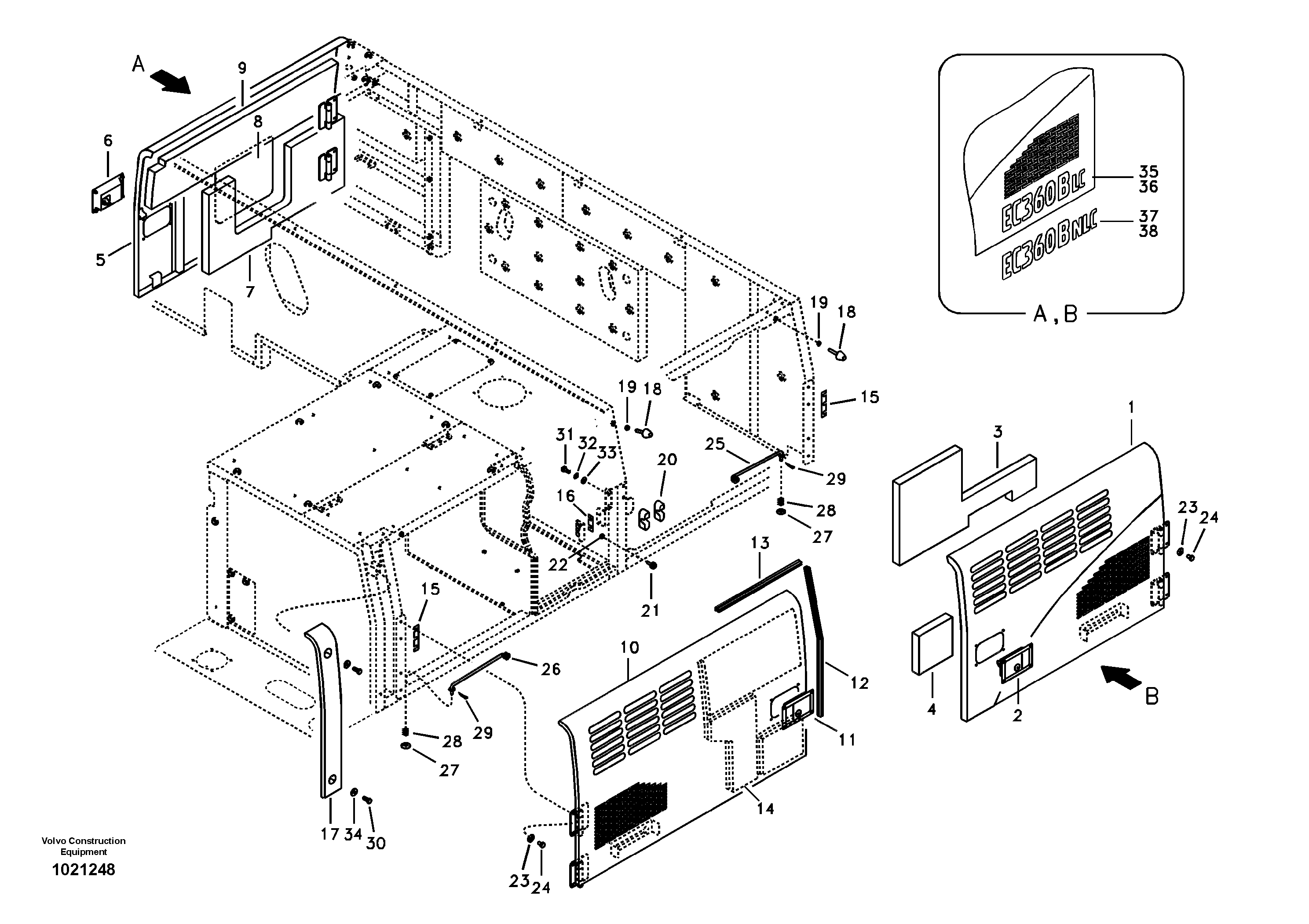 Door, side — volvo parts diagram