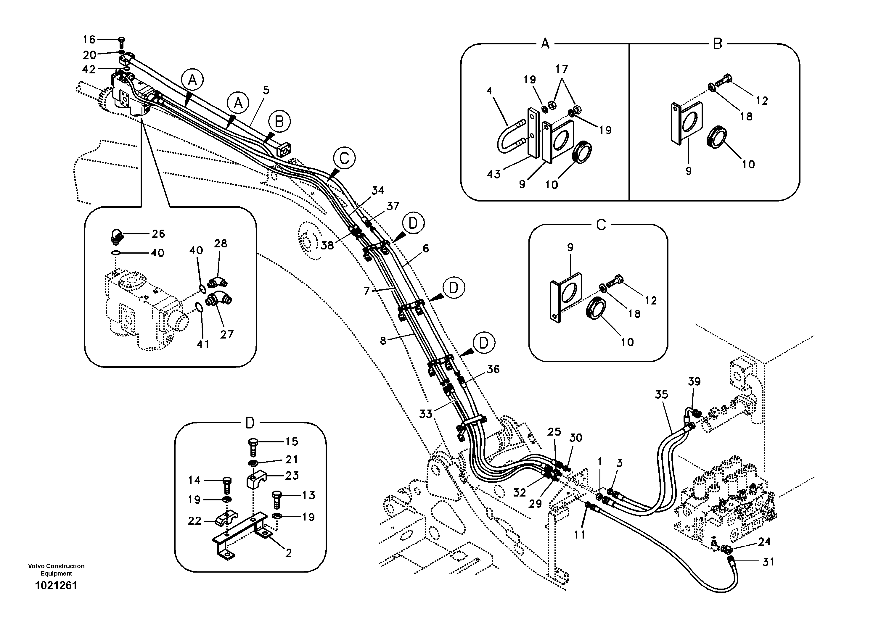 Working hydraulic, dipper arm rupture — volvo parts diagram