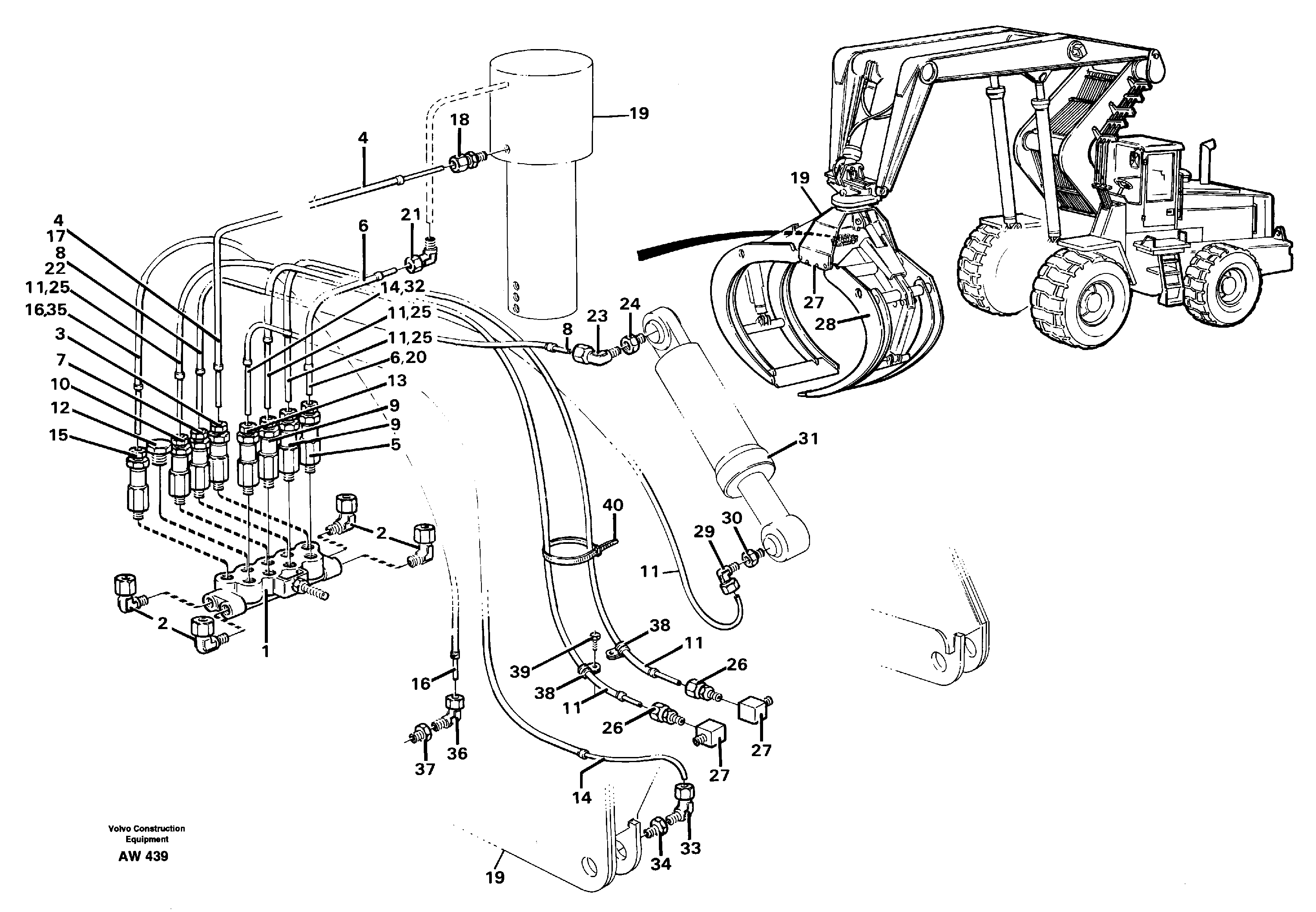 Distribution block, B6.  33808 — volvo parts diagram