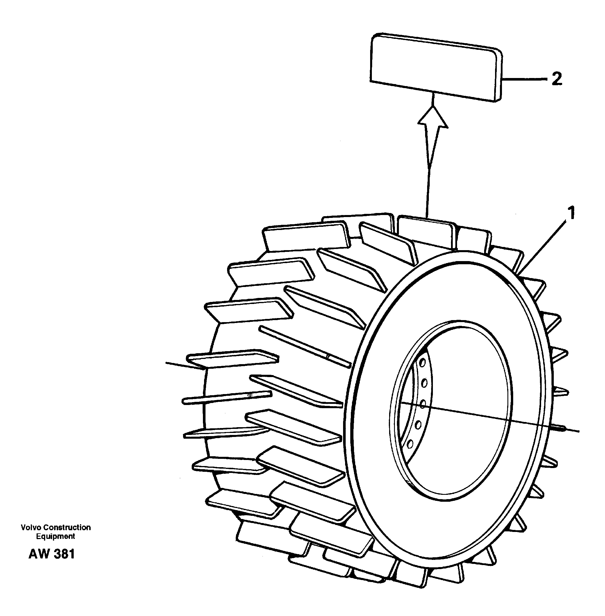 Compaktor wheels.  92557 — volvo parts diagram