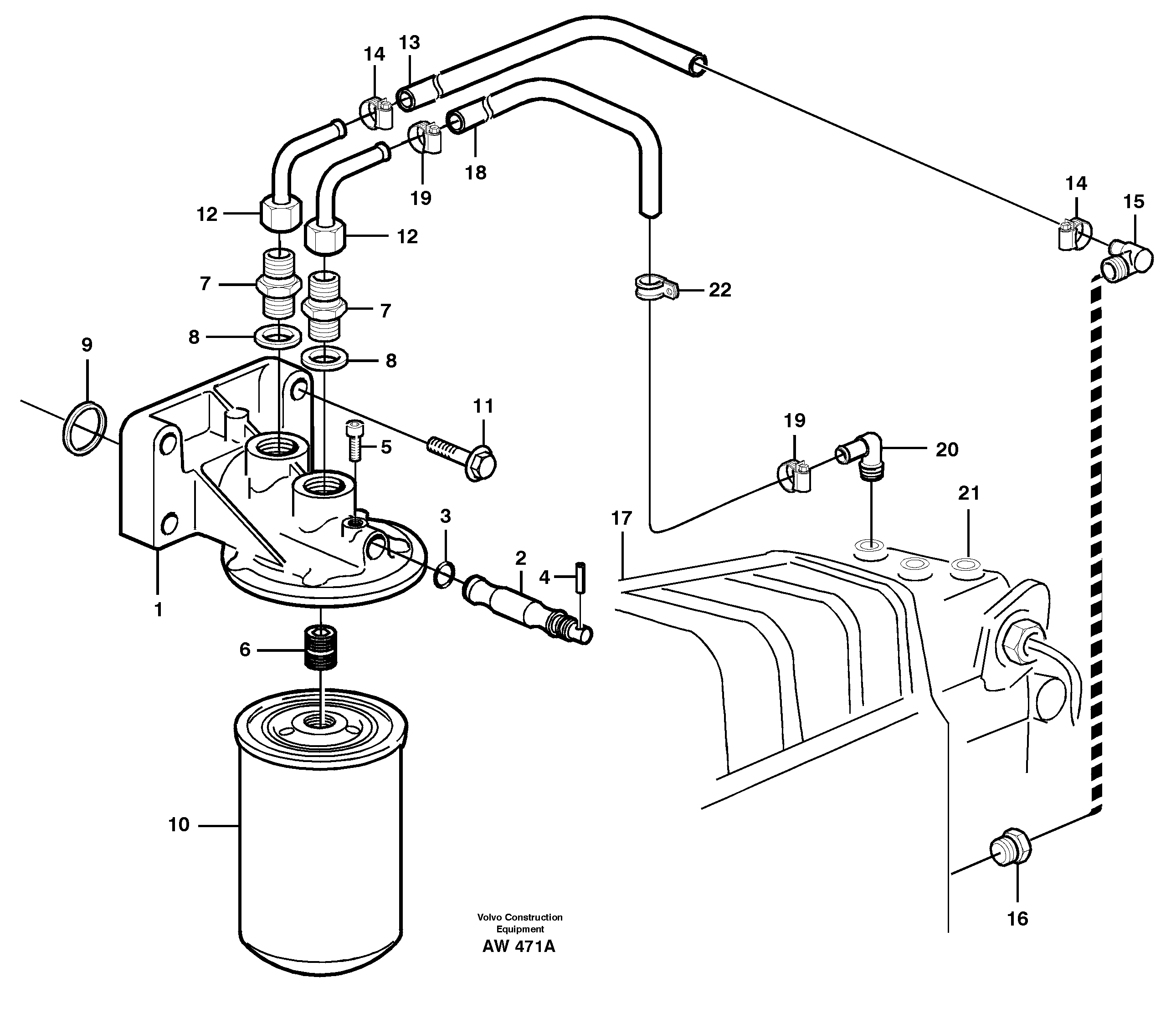 Coolant filter.  93933 — volvo parts diagram