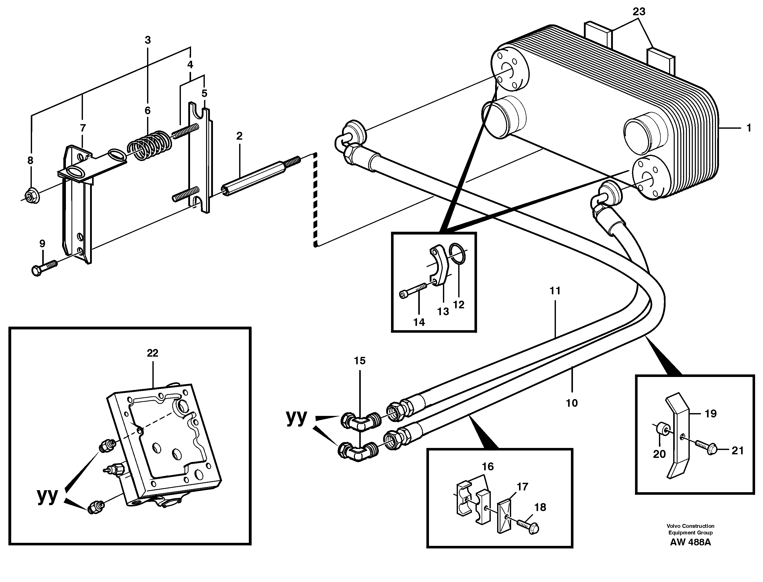 Oil cooler. — volvo parts diagram
