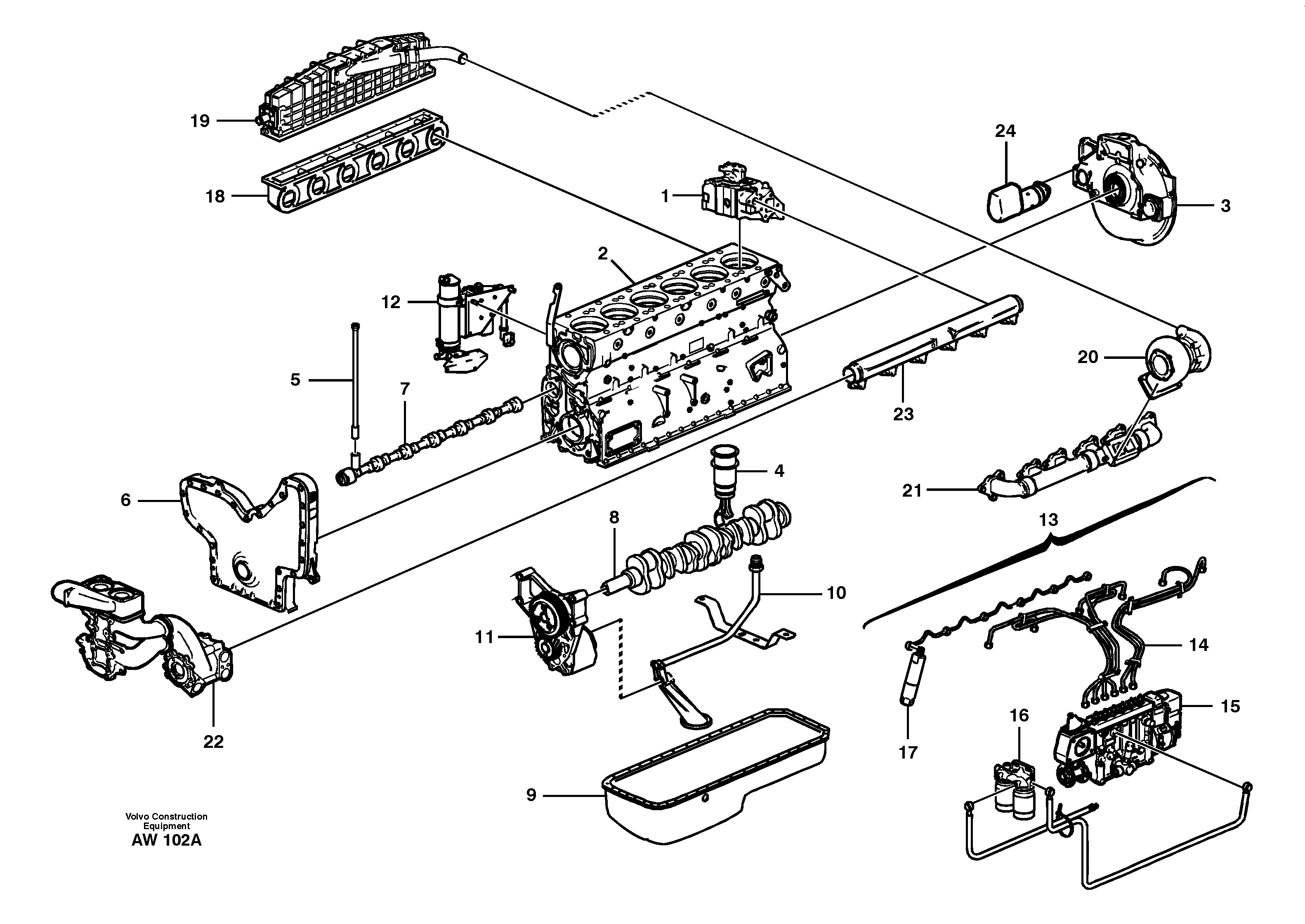 Engine — volvo parts diagram