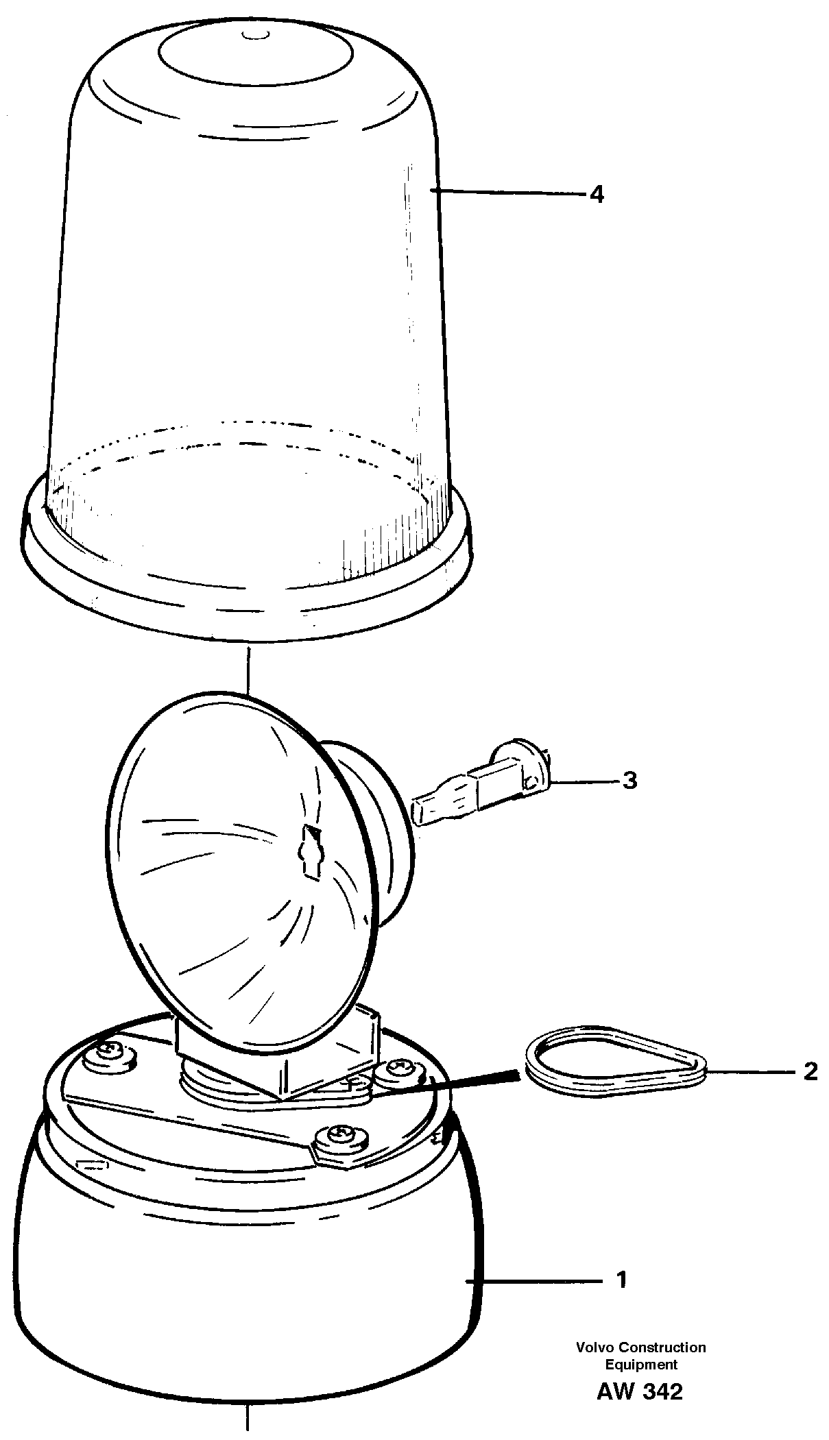 Rotating beacon.  91896 — volvo parts diagram