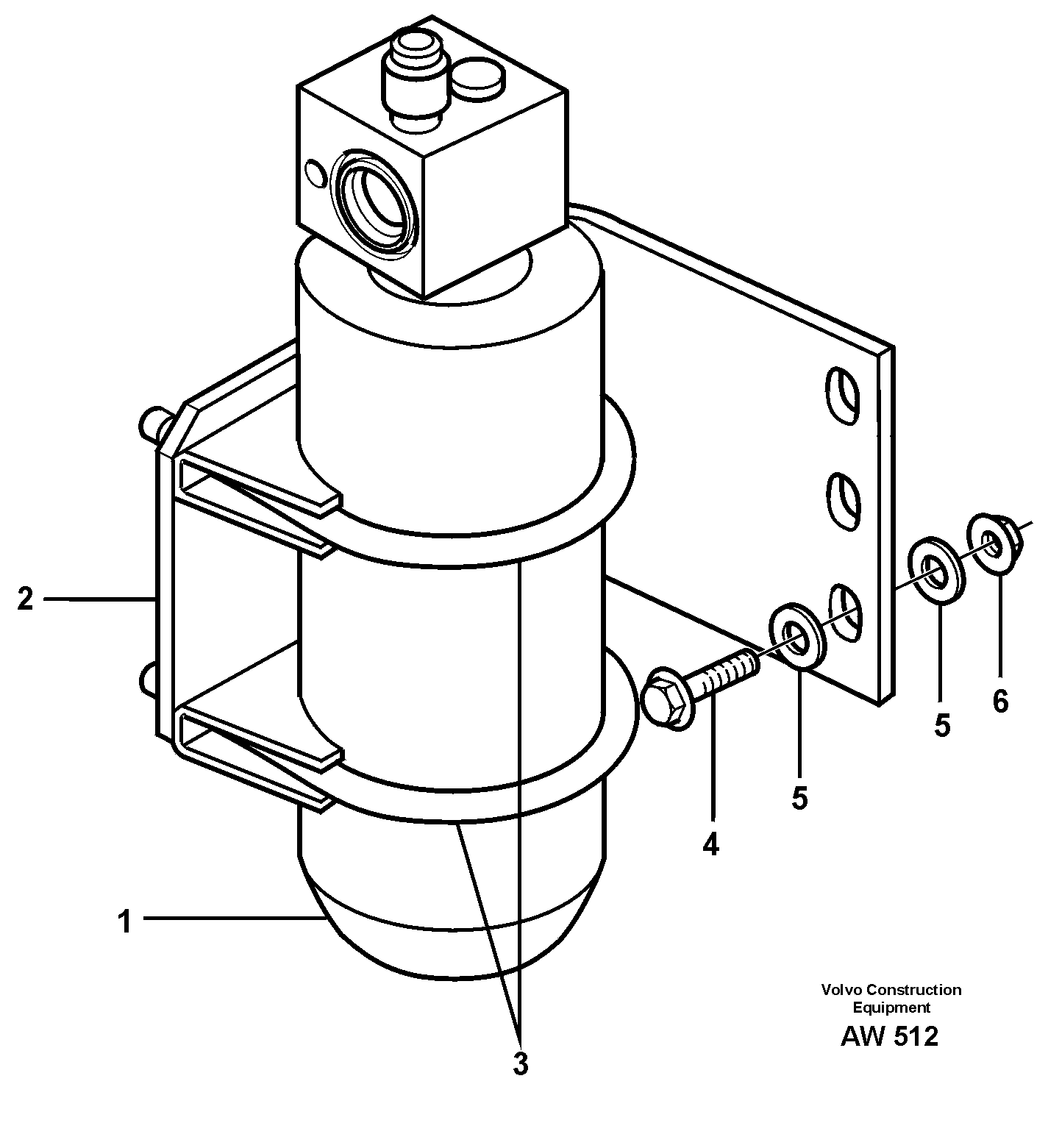 Receiver drier with fitting parts.  93921,  93956 — volvo parts diagram
