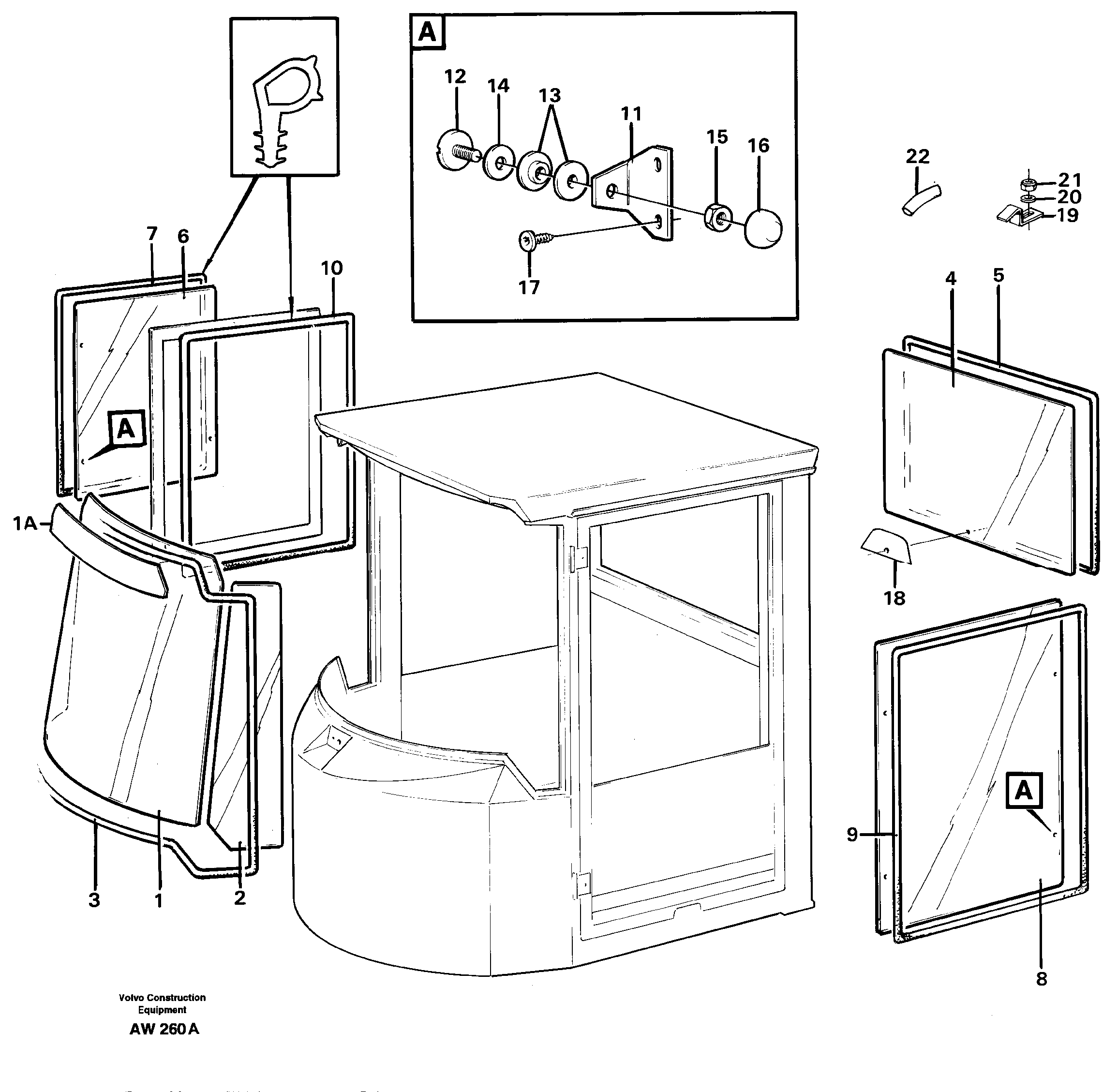 Glass panes — volvo parts diagram