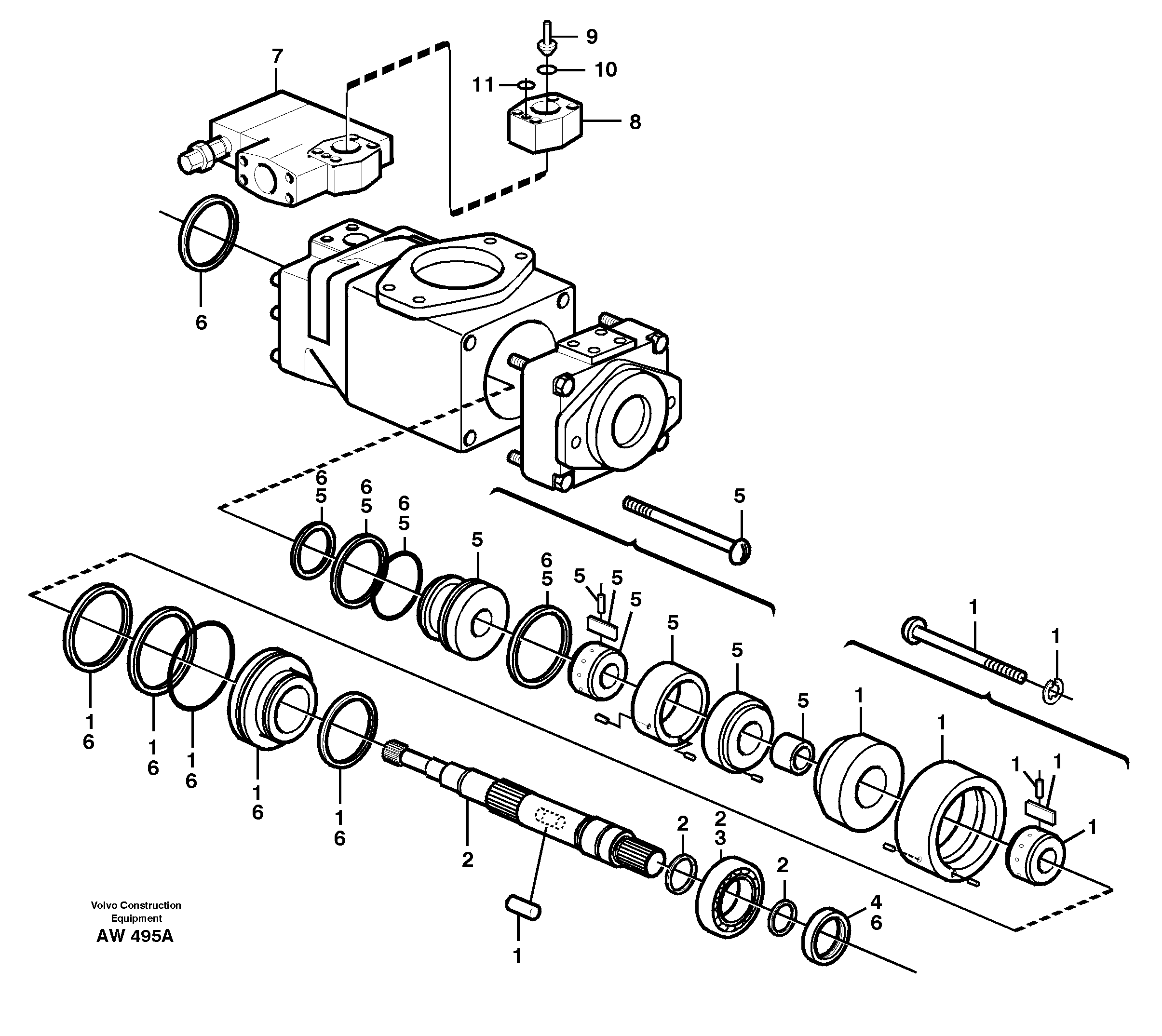 Hydraulic pump — volvo parts diagram