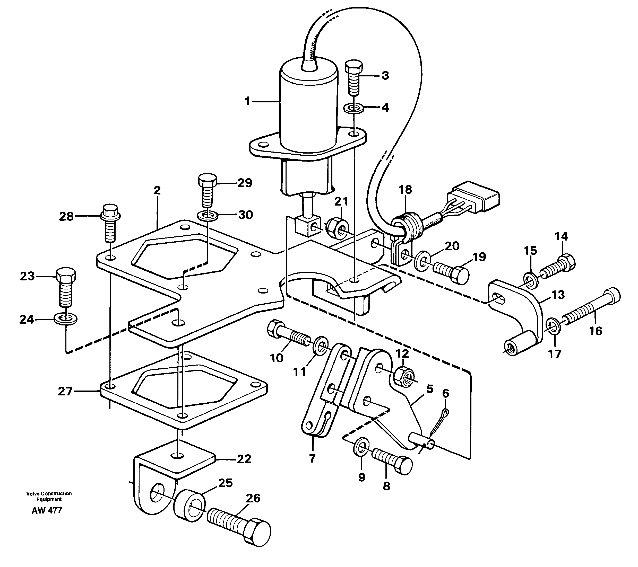 Stop control.  SER NO - 2668 / SER NO - 60518 USA — volvo parts diagram