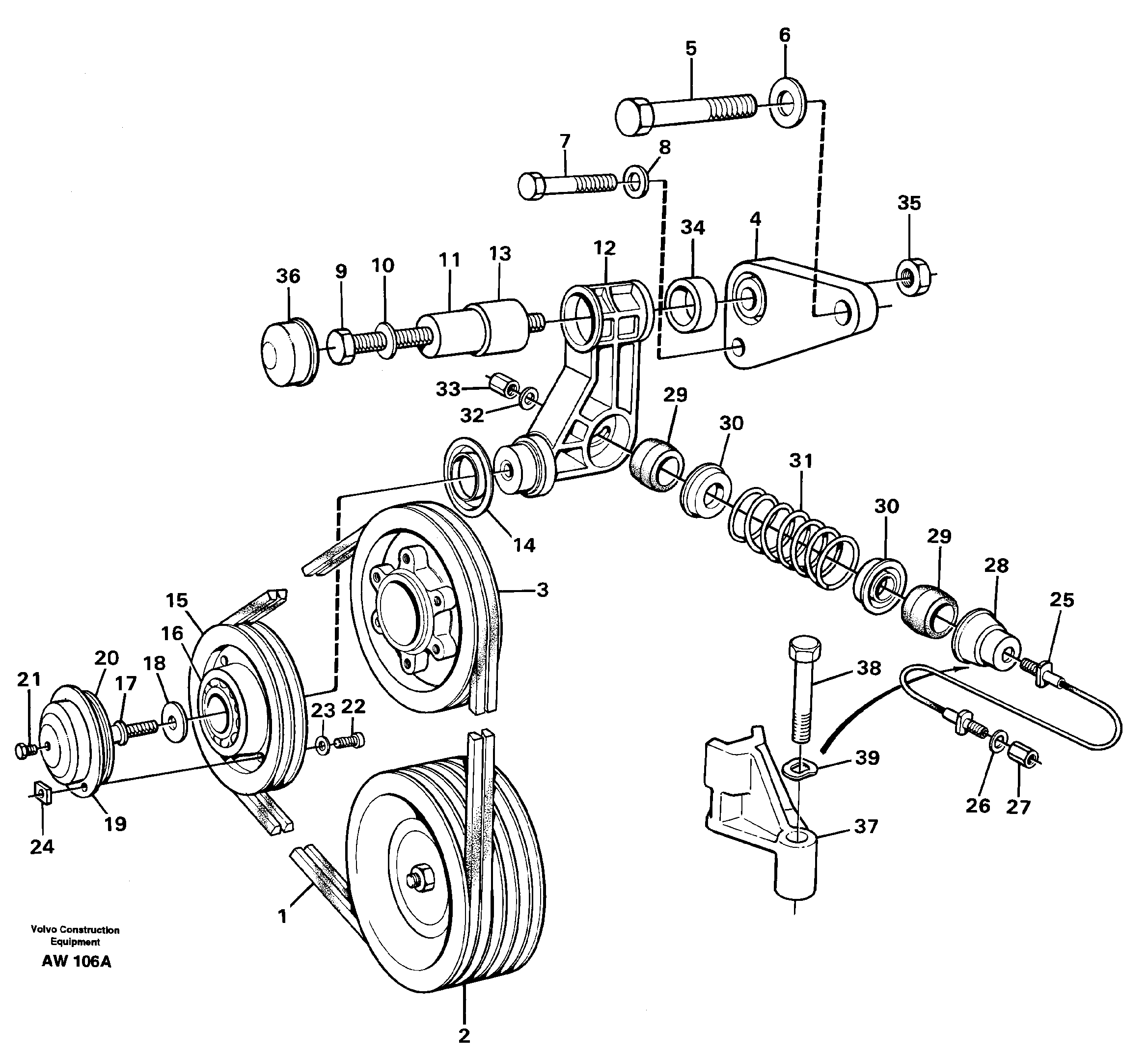 Belt transmission.  499167 — volvo parts diagram