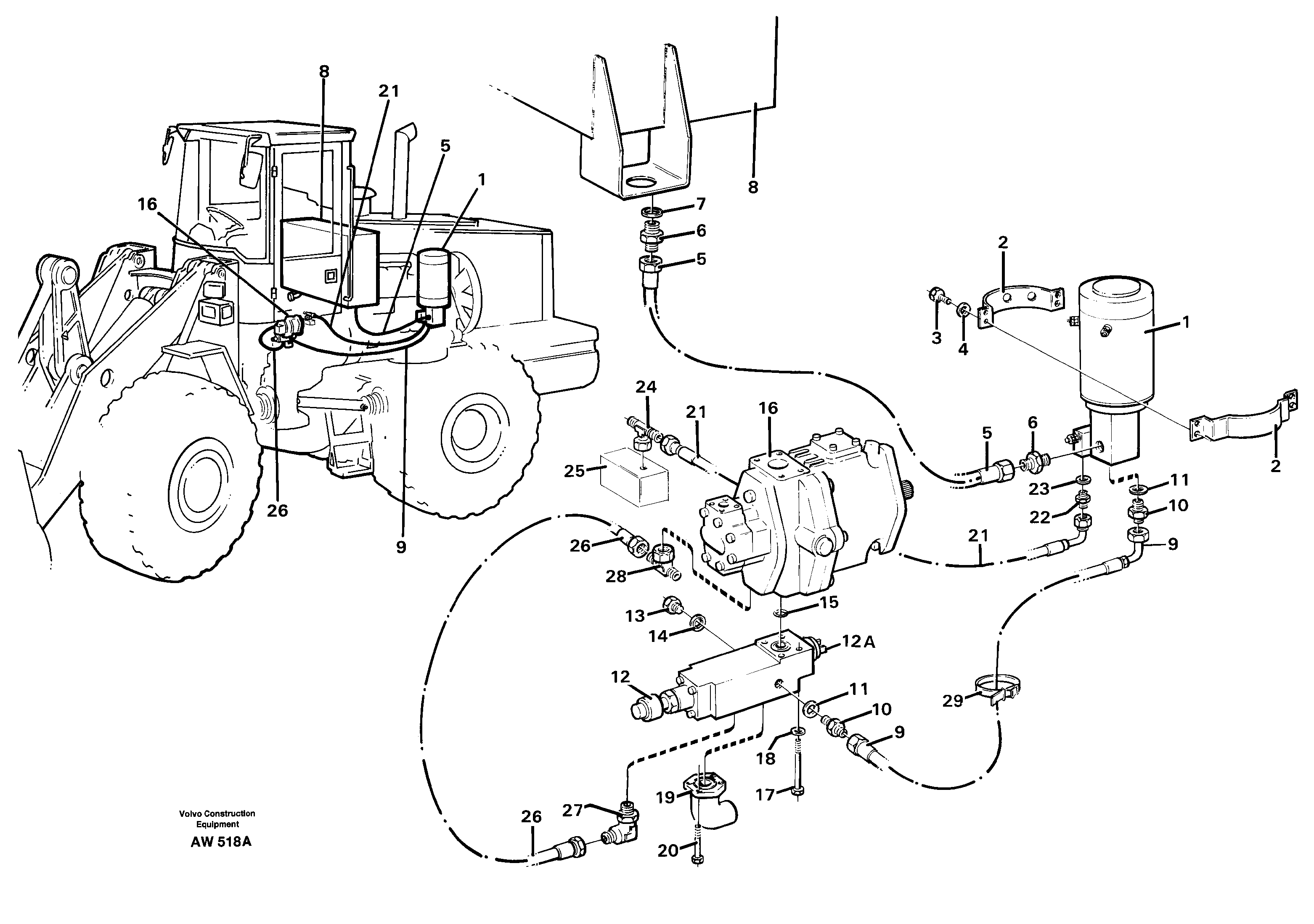 Secondary steering system.  93500 — volvo parts diagram