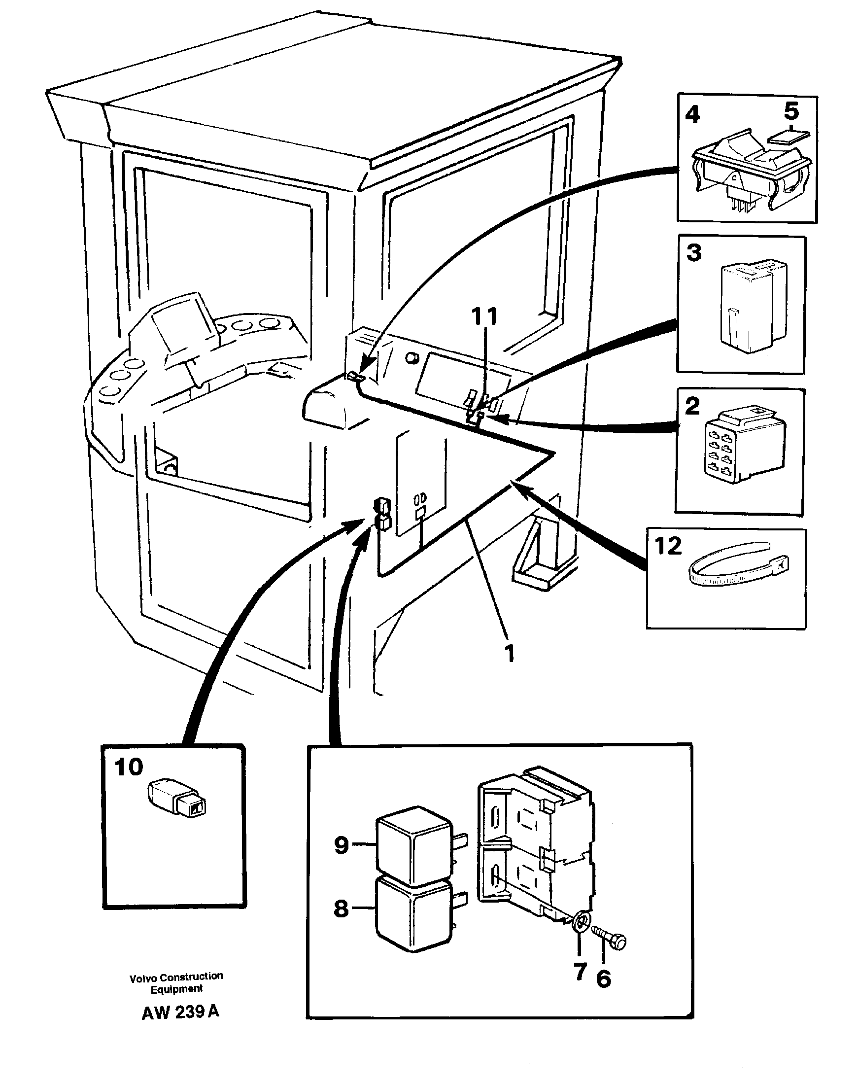 Cable harness for forward and rear.  92770 — volvo parts diagram