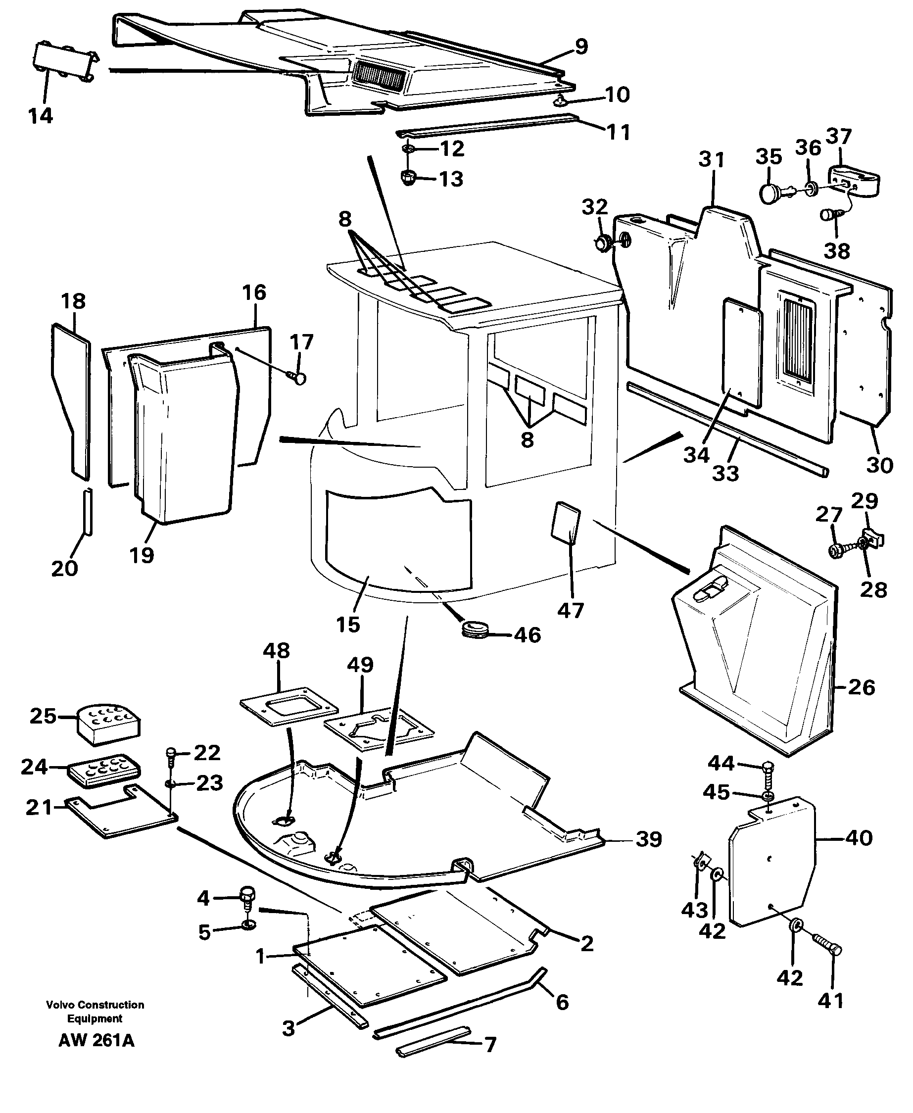Insulating matting — volvo parts diagram