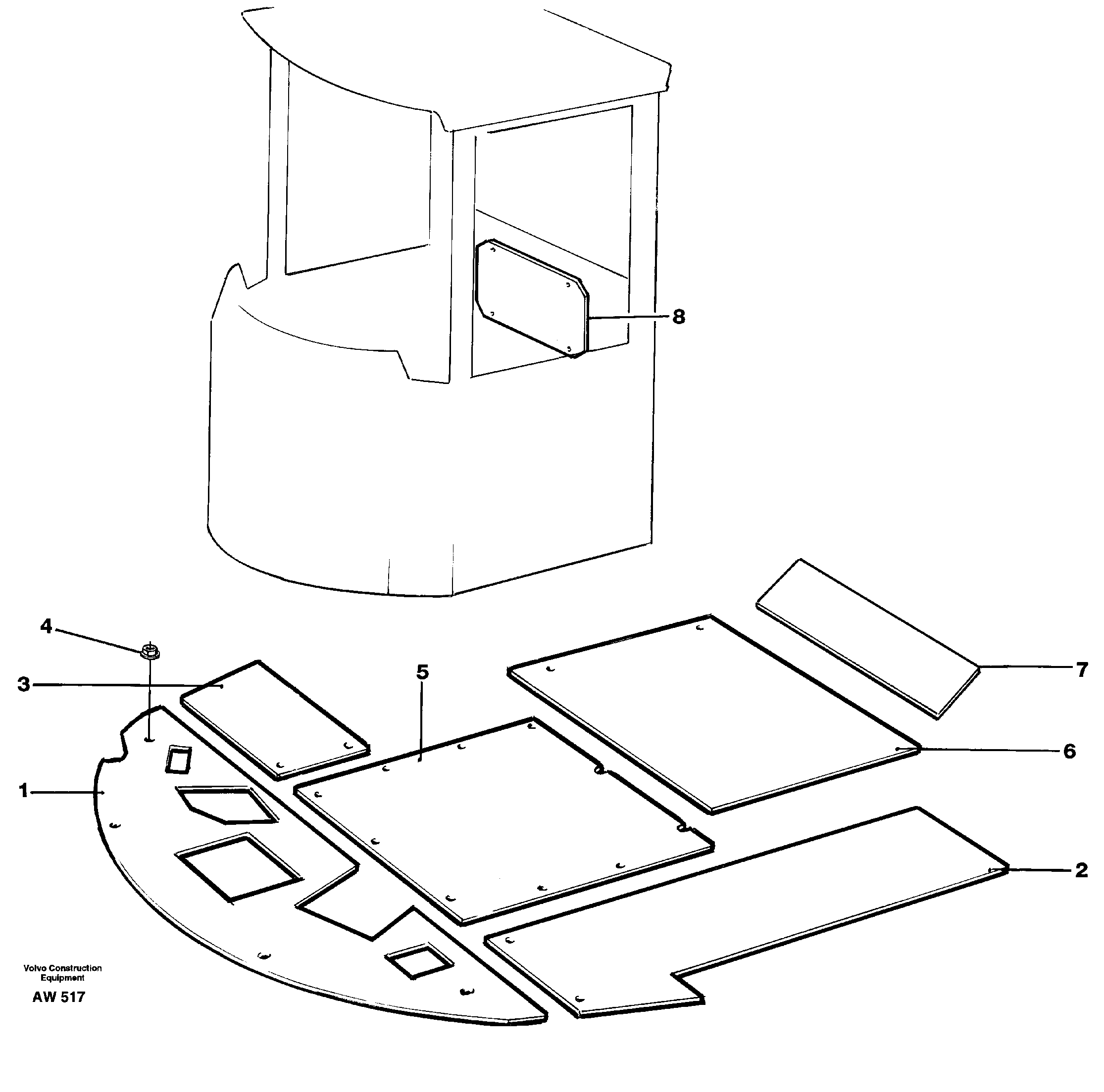 Insulating plates.  92708,   94730 — volvo parts diagram