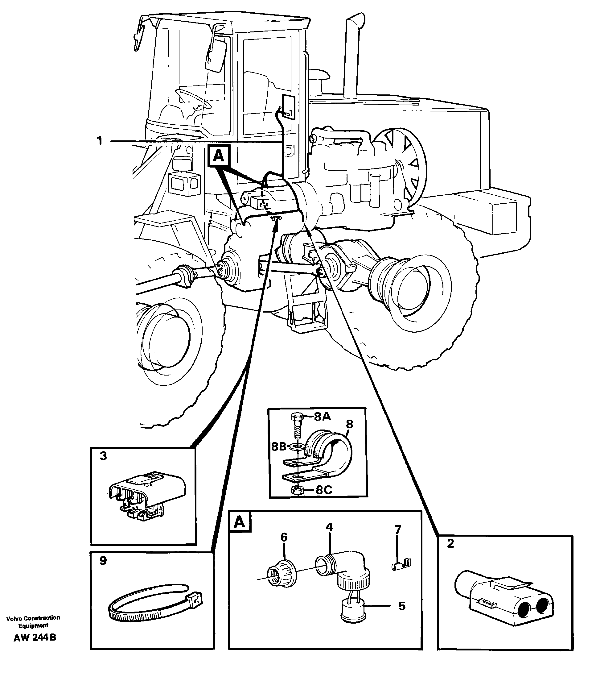 Cable harness, transmission — volvo parts diagram