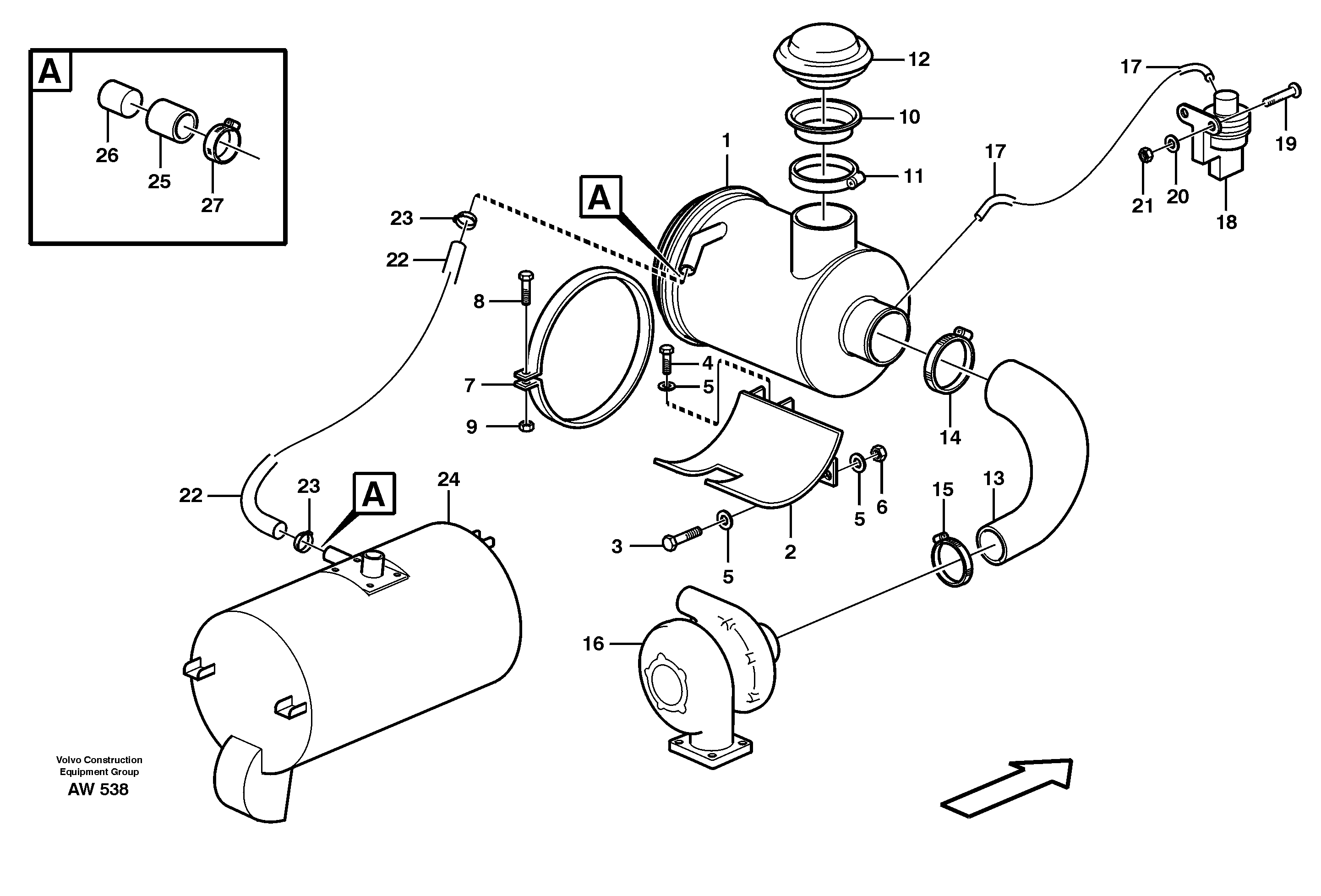 Inlet system — volvo parts diagram
