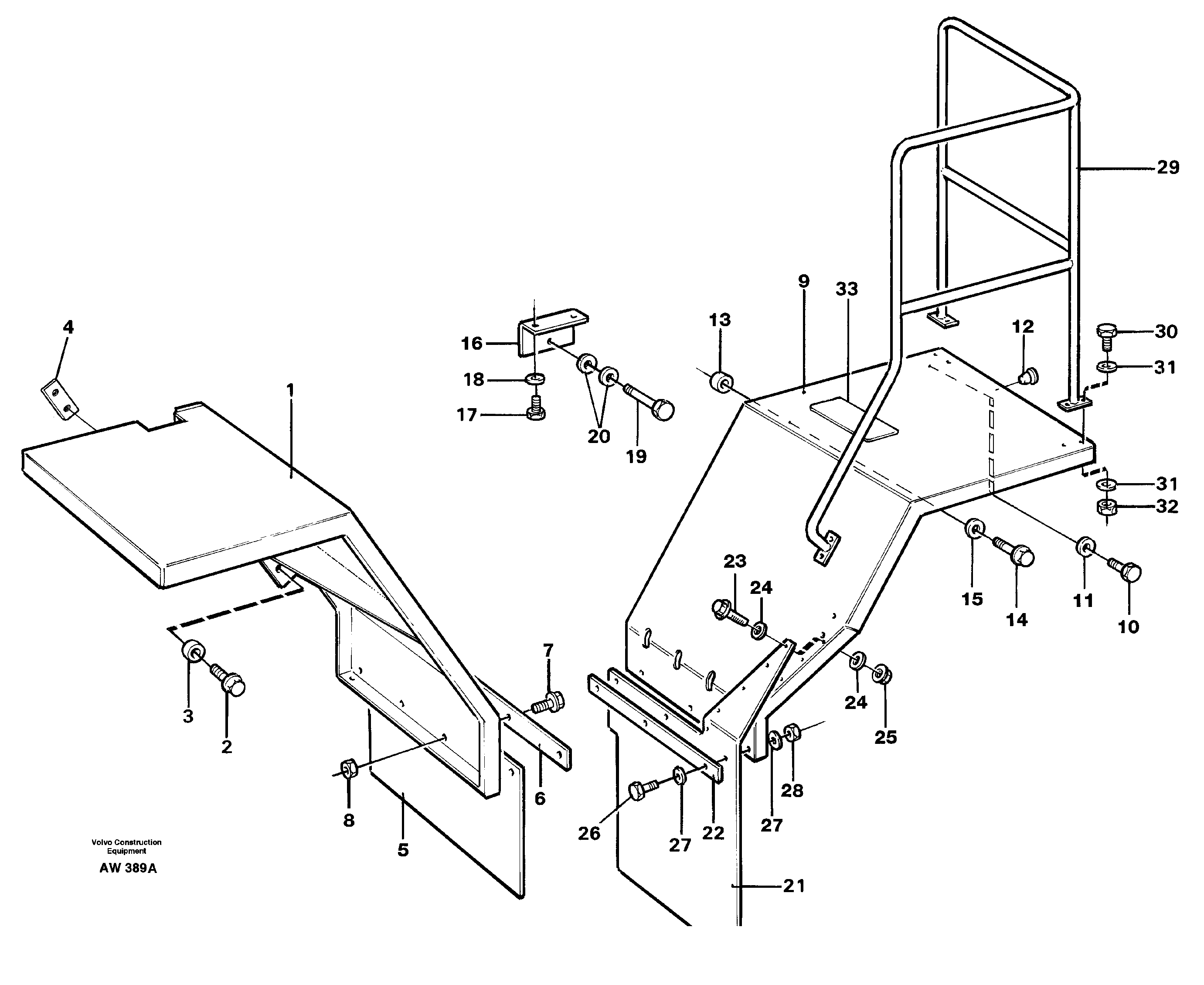 Mud guards — volvo parts diagram