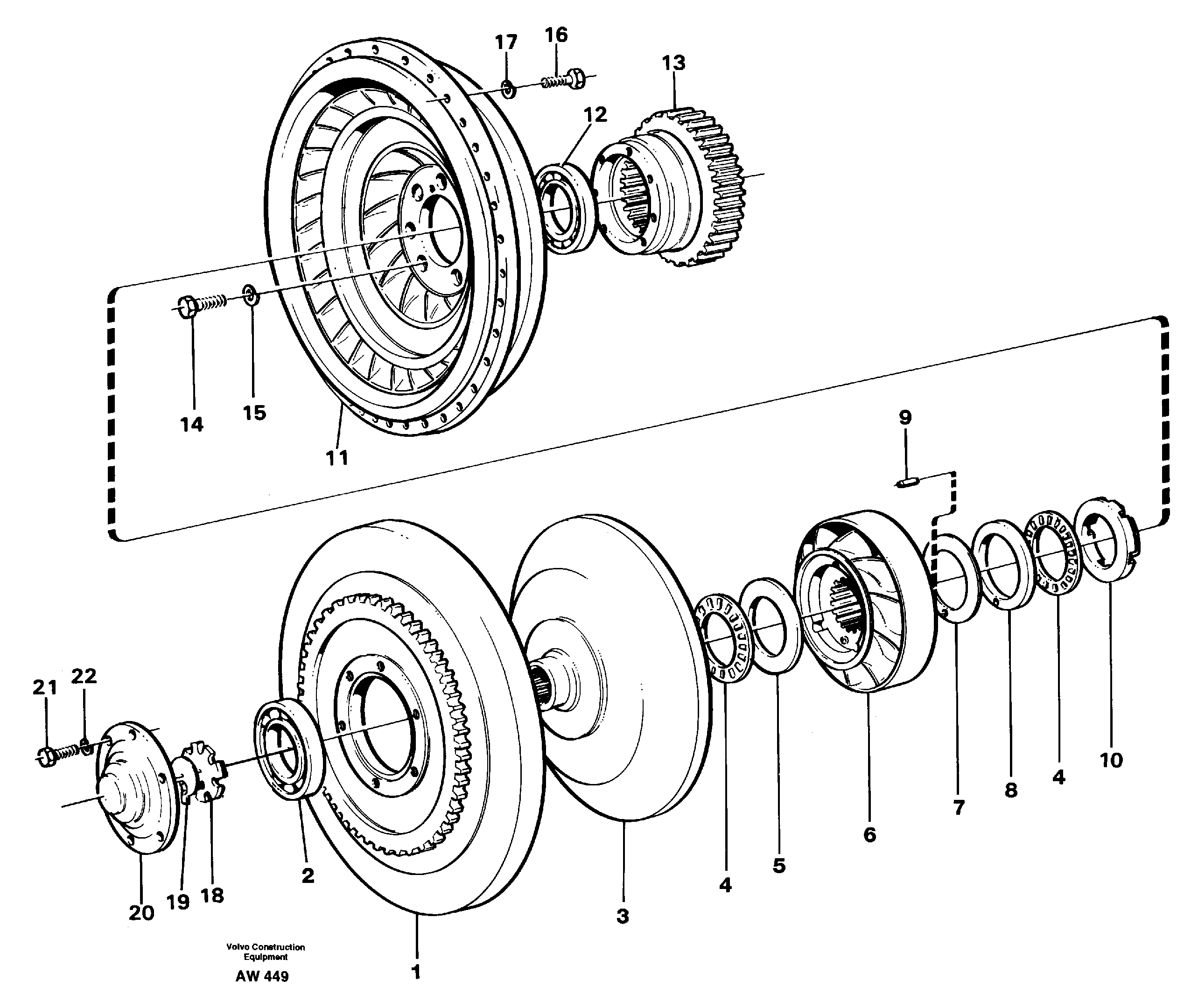 Torque converter.  30895 — volvo parts diagram