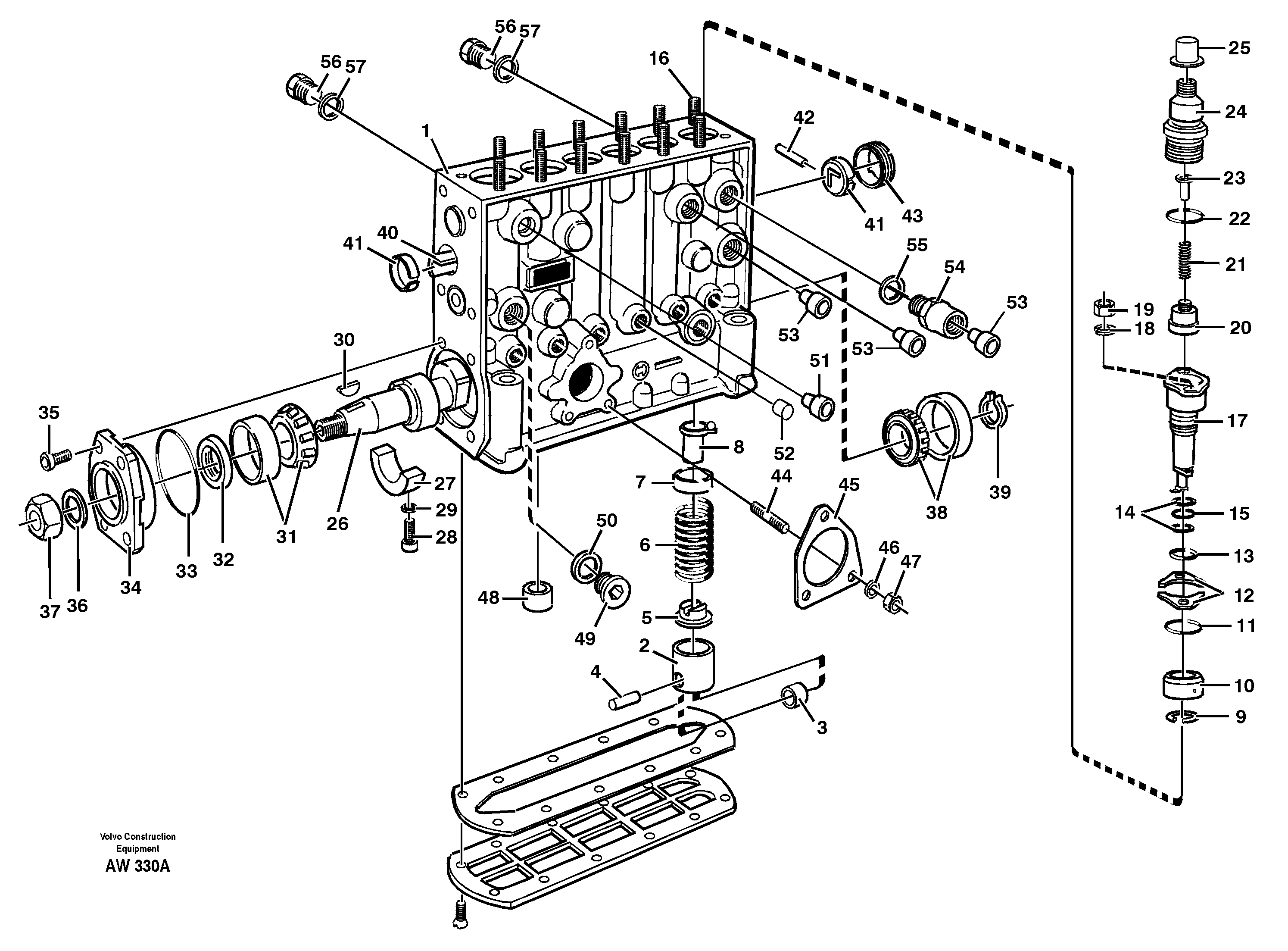Injection pump — volvo parts diagram