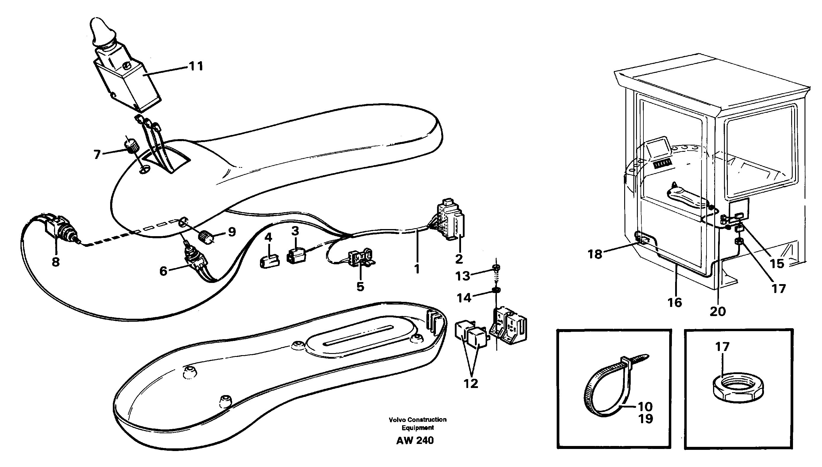 Cable harness for Cdc-steering.  94602, 93909 — volvo parts diagram