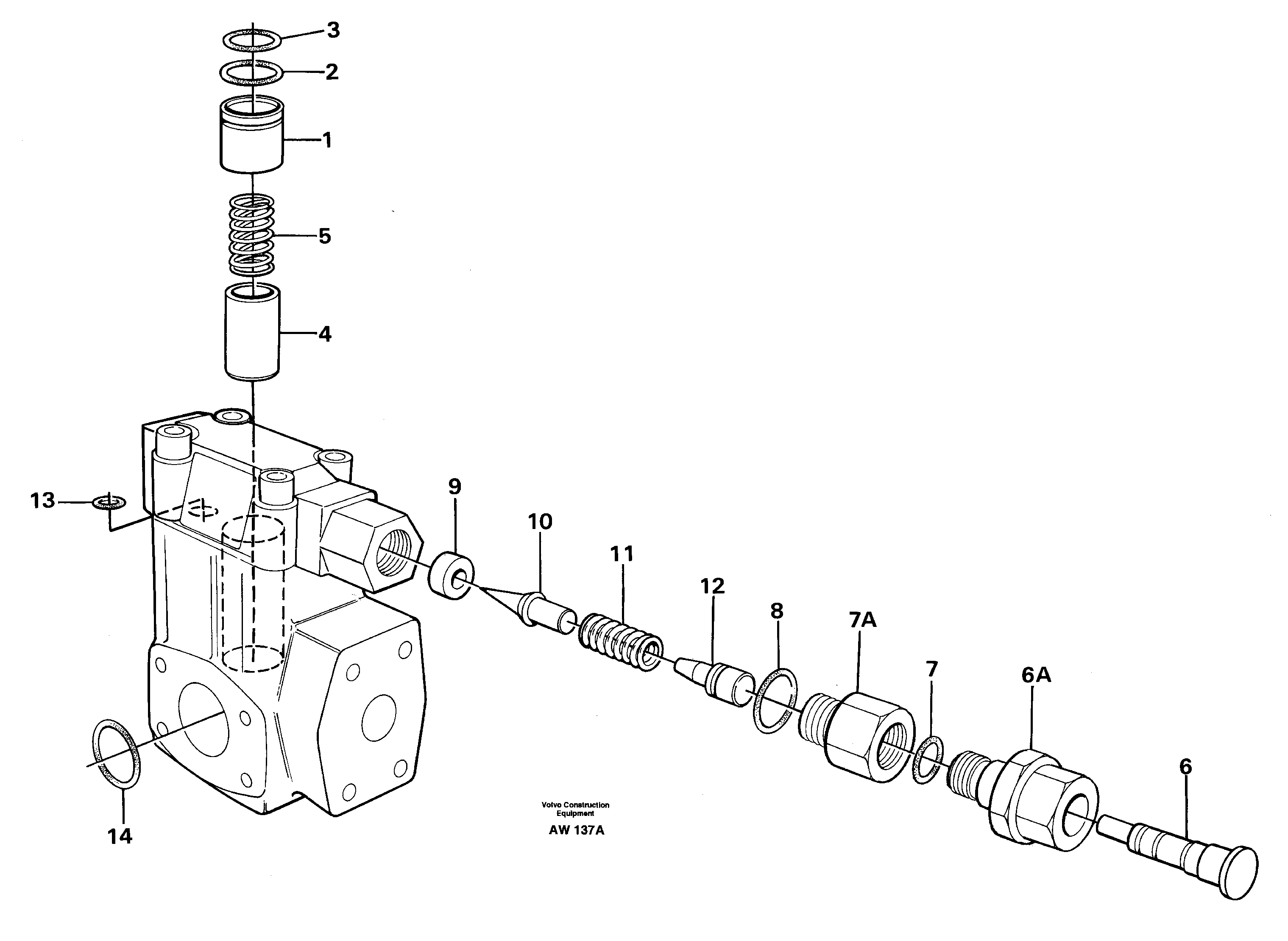 Relief Valve.  STD,   USA — volvo parts diagram