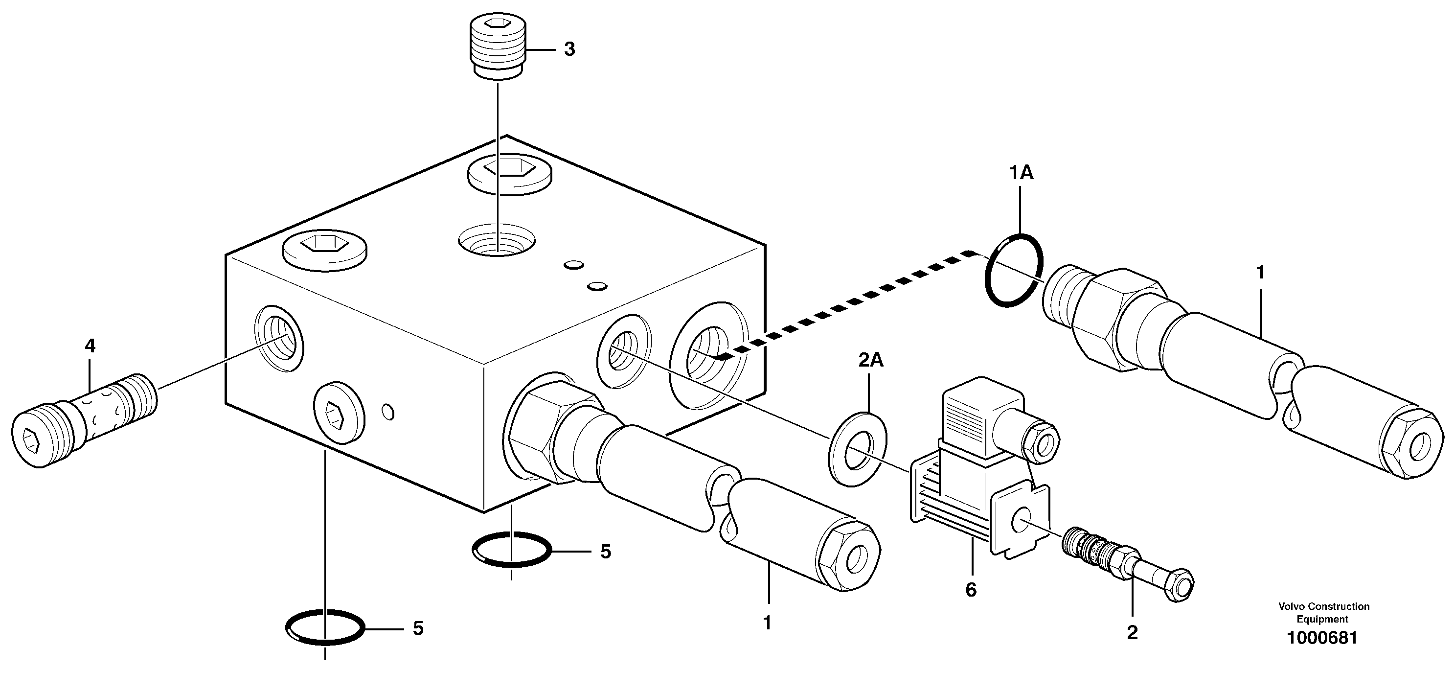 Operating valve.  33808 SER NO - 2784 — volvo parts diagram