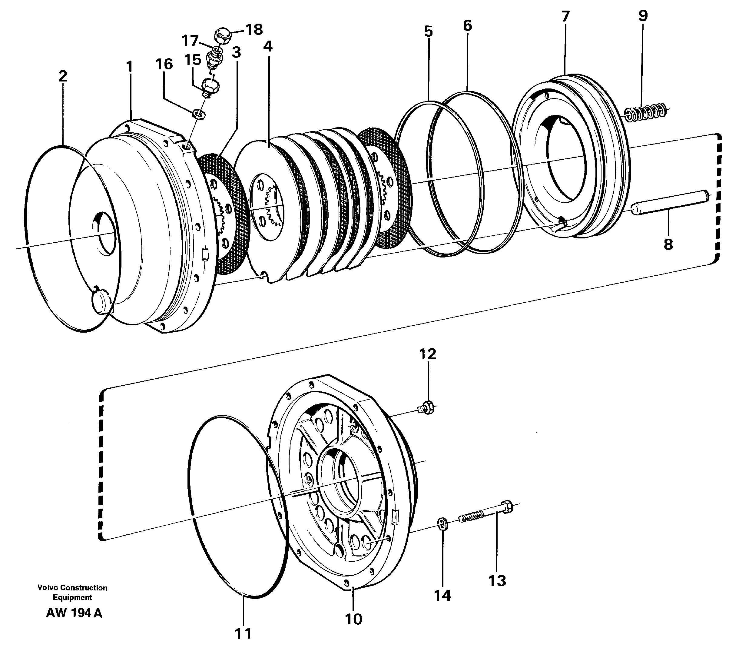 Parking brake — volvo parts diagram