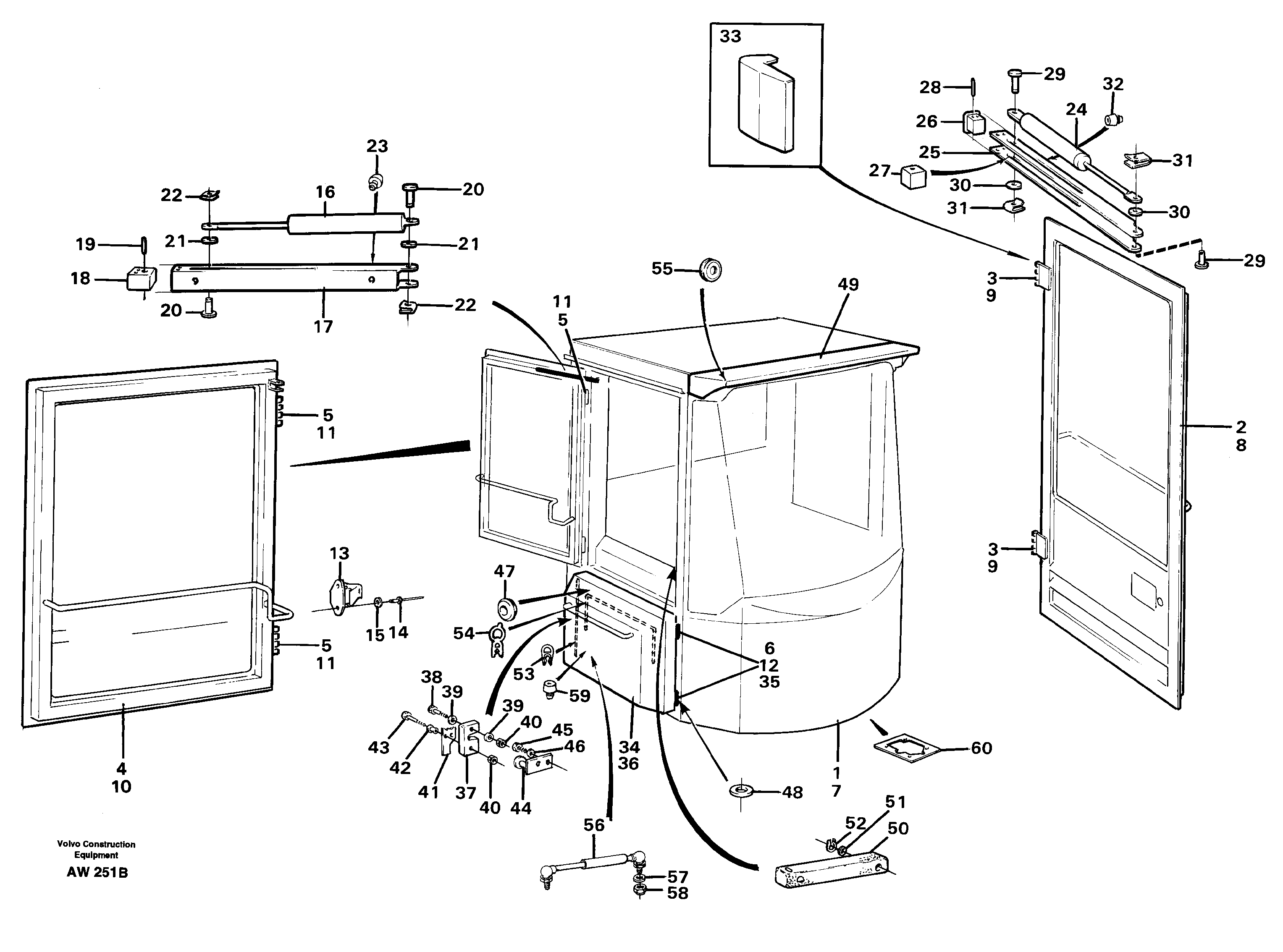 Cab body — volvo parts diagram