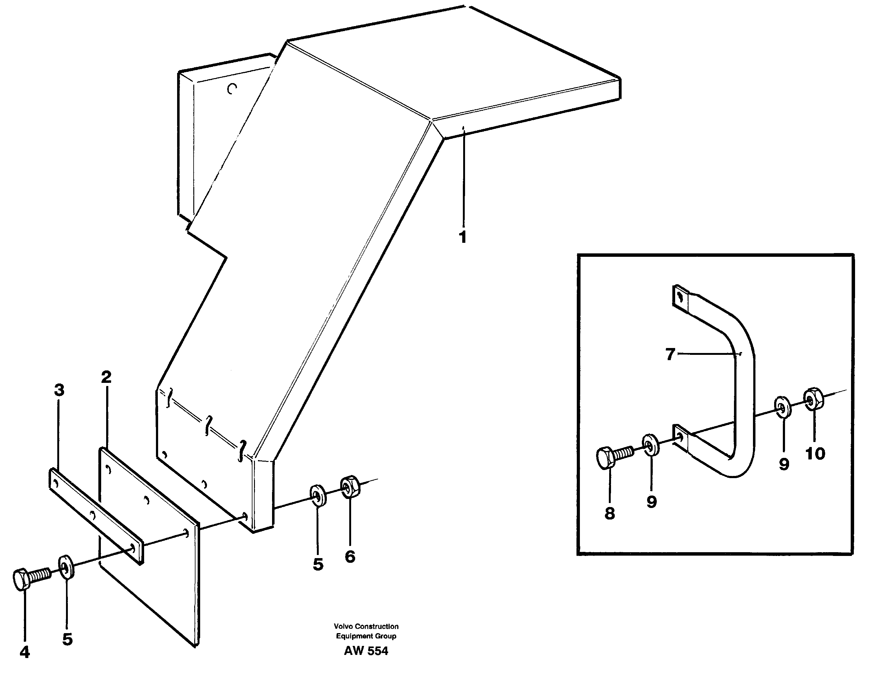 Small rear fender.  92957 — volvo parts diagram
