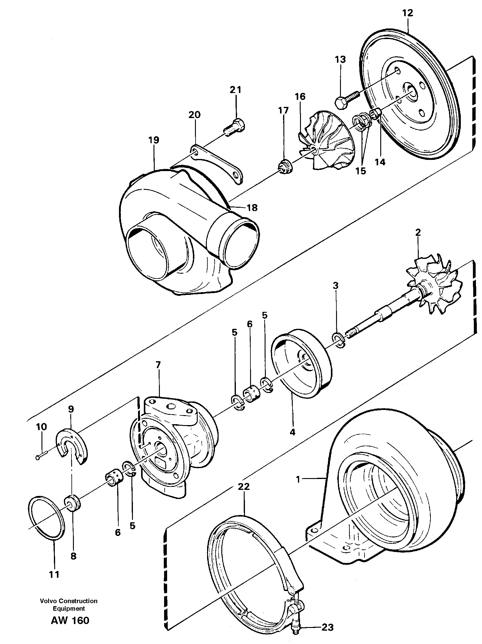 Turbo charger — volvo parts diagram