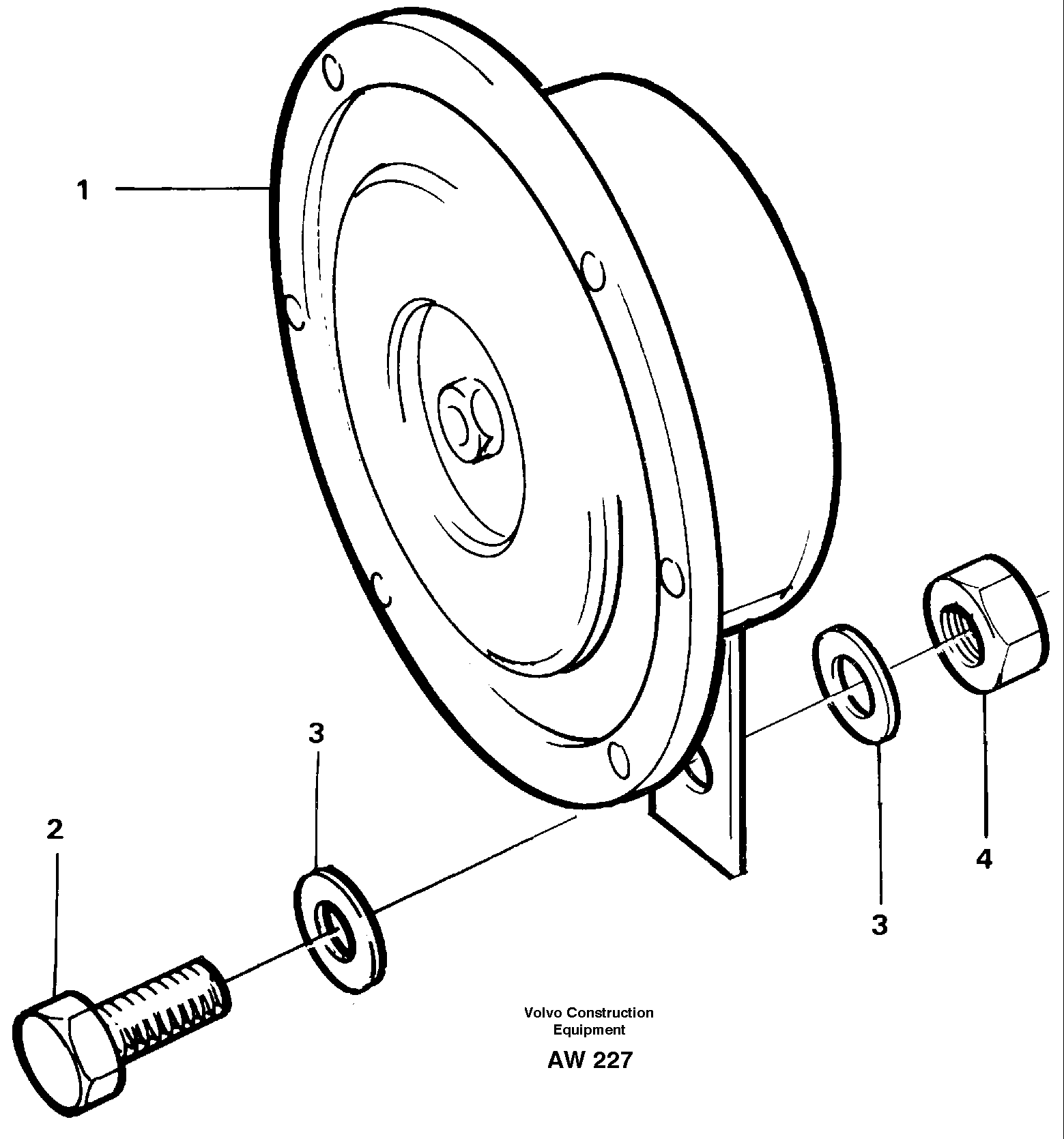 Compressor horn — volvo parts diagram
