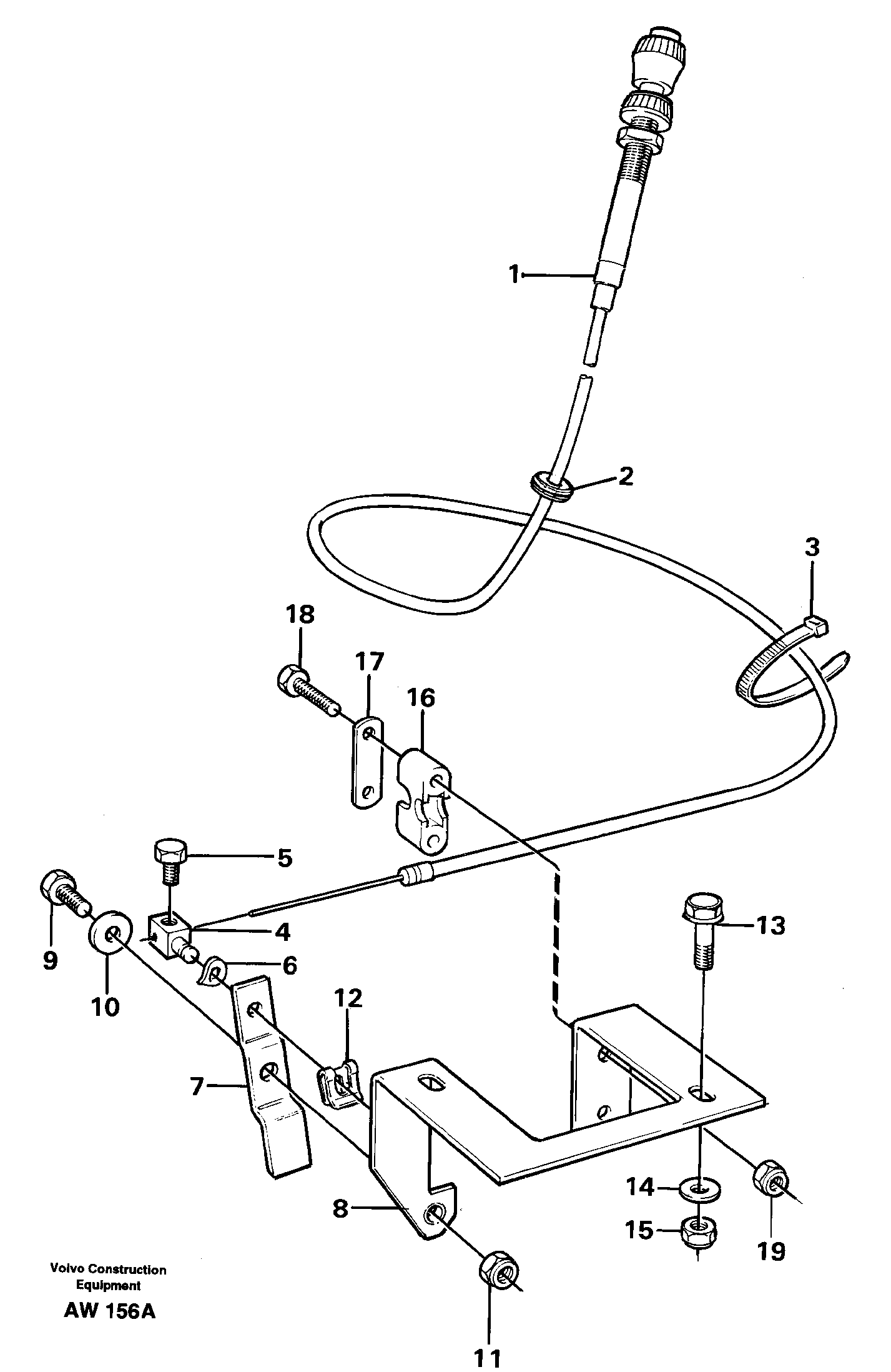 Hand throttle control.  91886 — volvo parts diagram