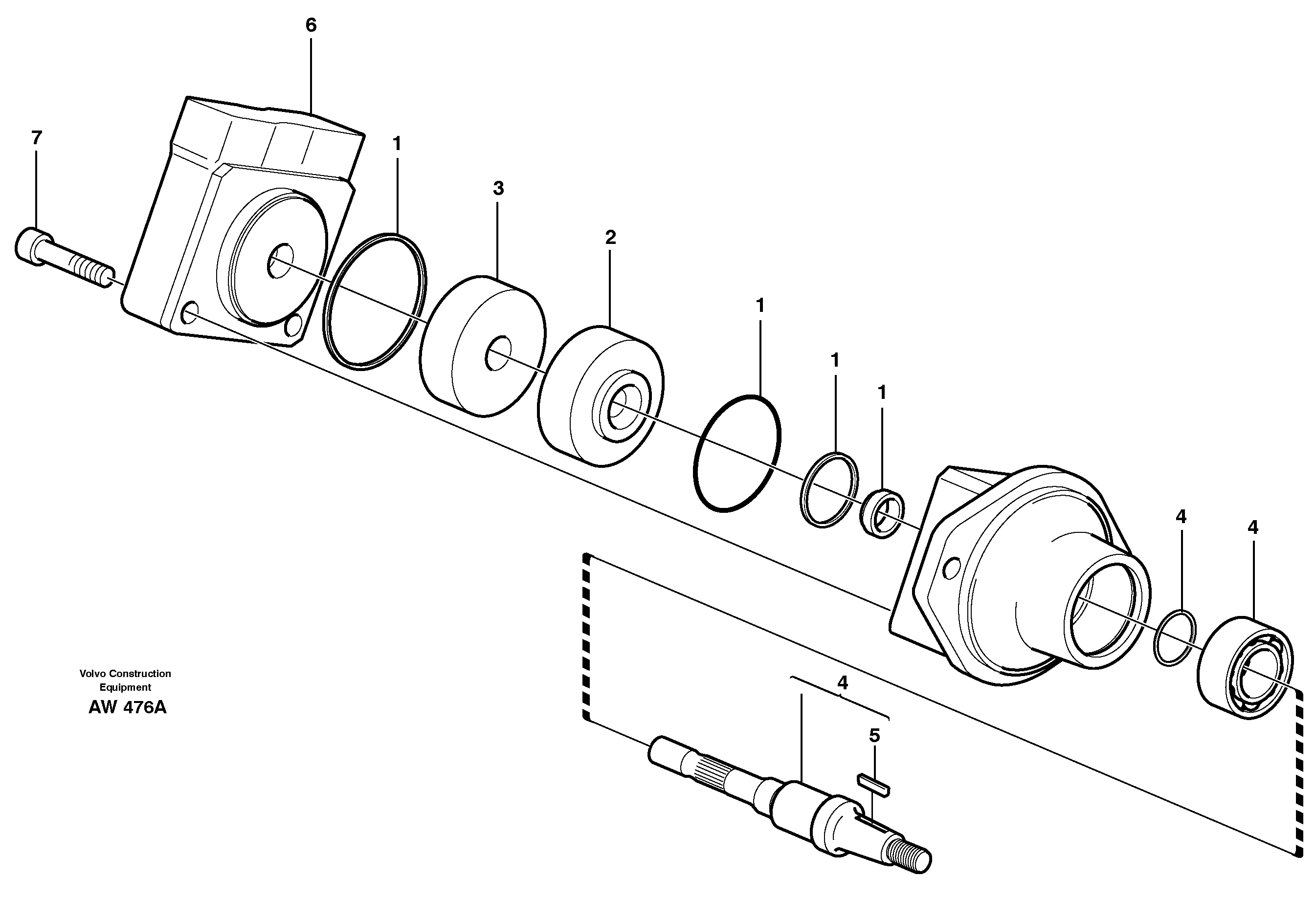 Hydraulic motor. — volvo parts diagram