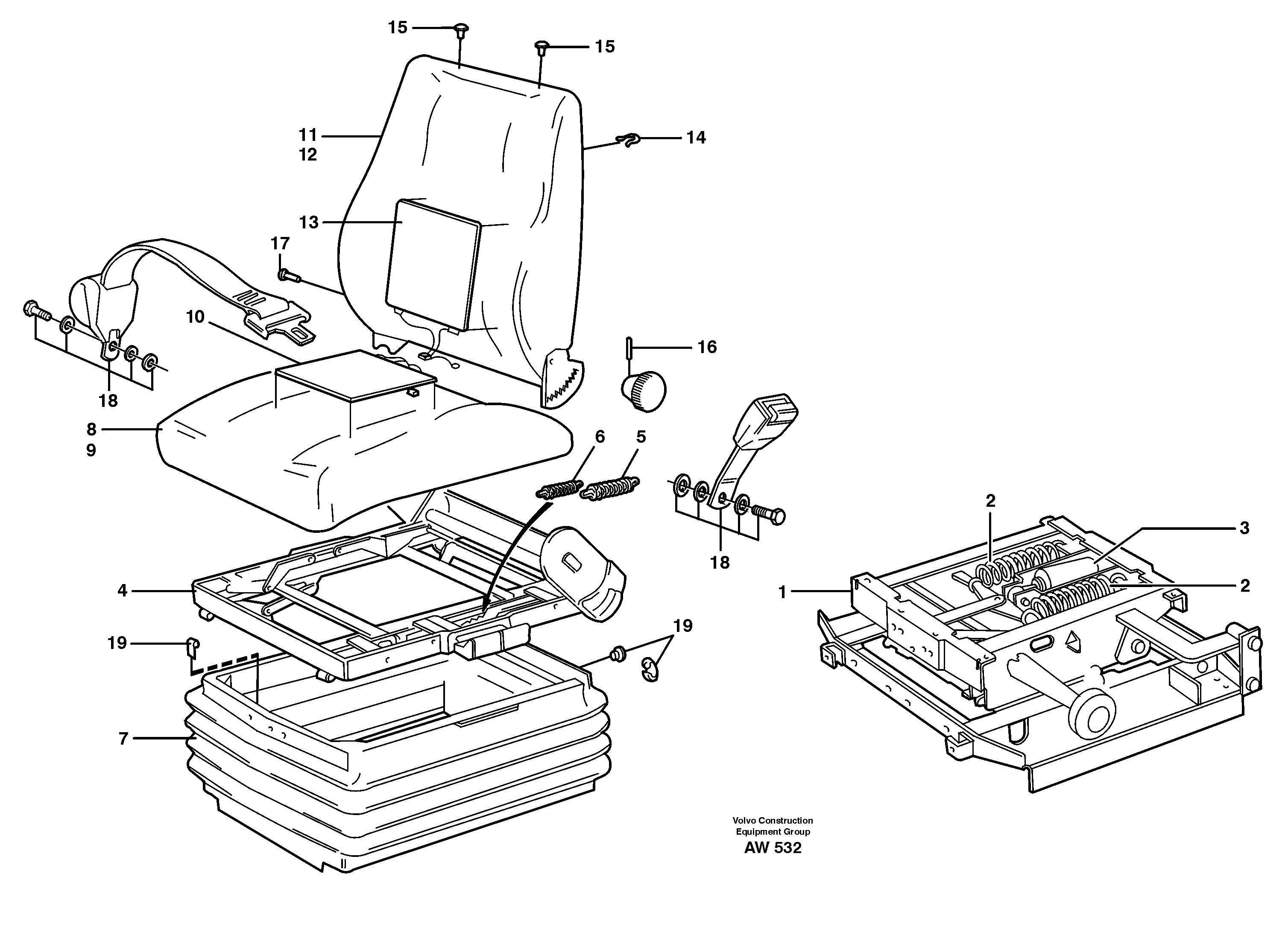 Operator's seat, ISRI.  94905 — volvo parts diagram