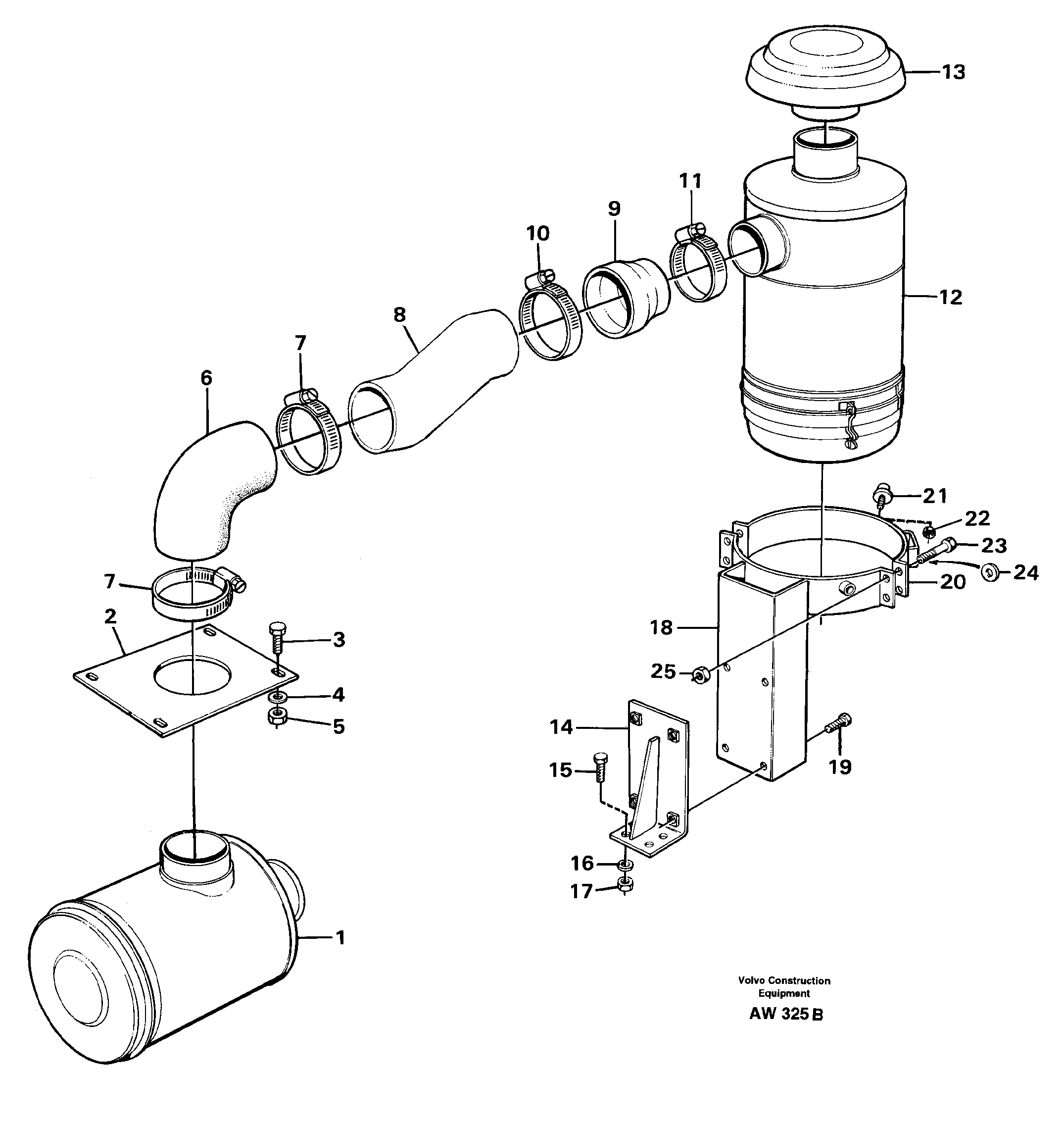 Oil-bath precleaner.  92267 — volvo parts diagram