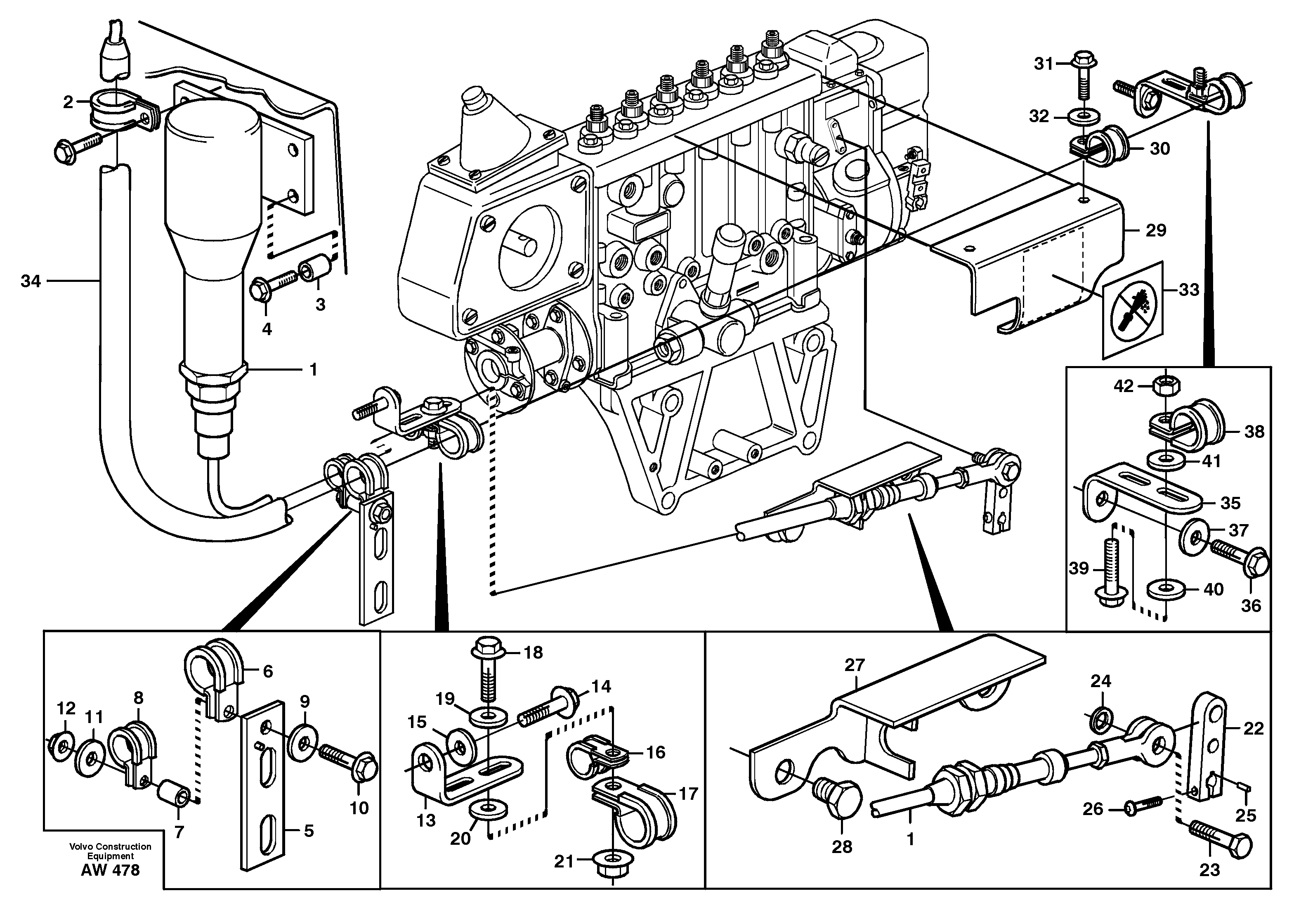 Stop control.  STD S/N 2669-2824, 2826-2848, 2850-3000 / 60519- USA — volvo parts diagram