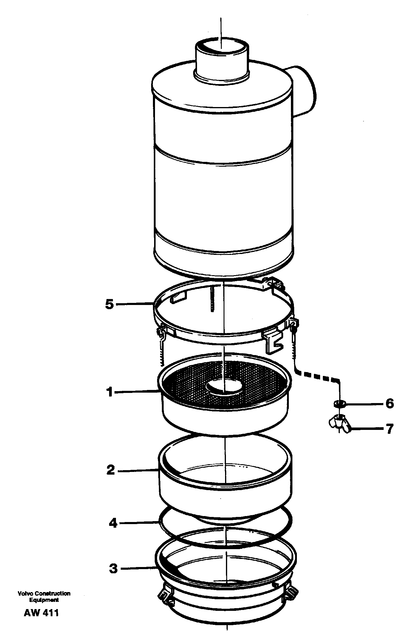 Air filter.  92267, 93950 — volvo parts diagram