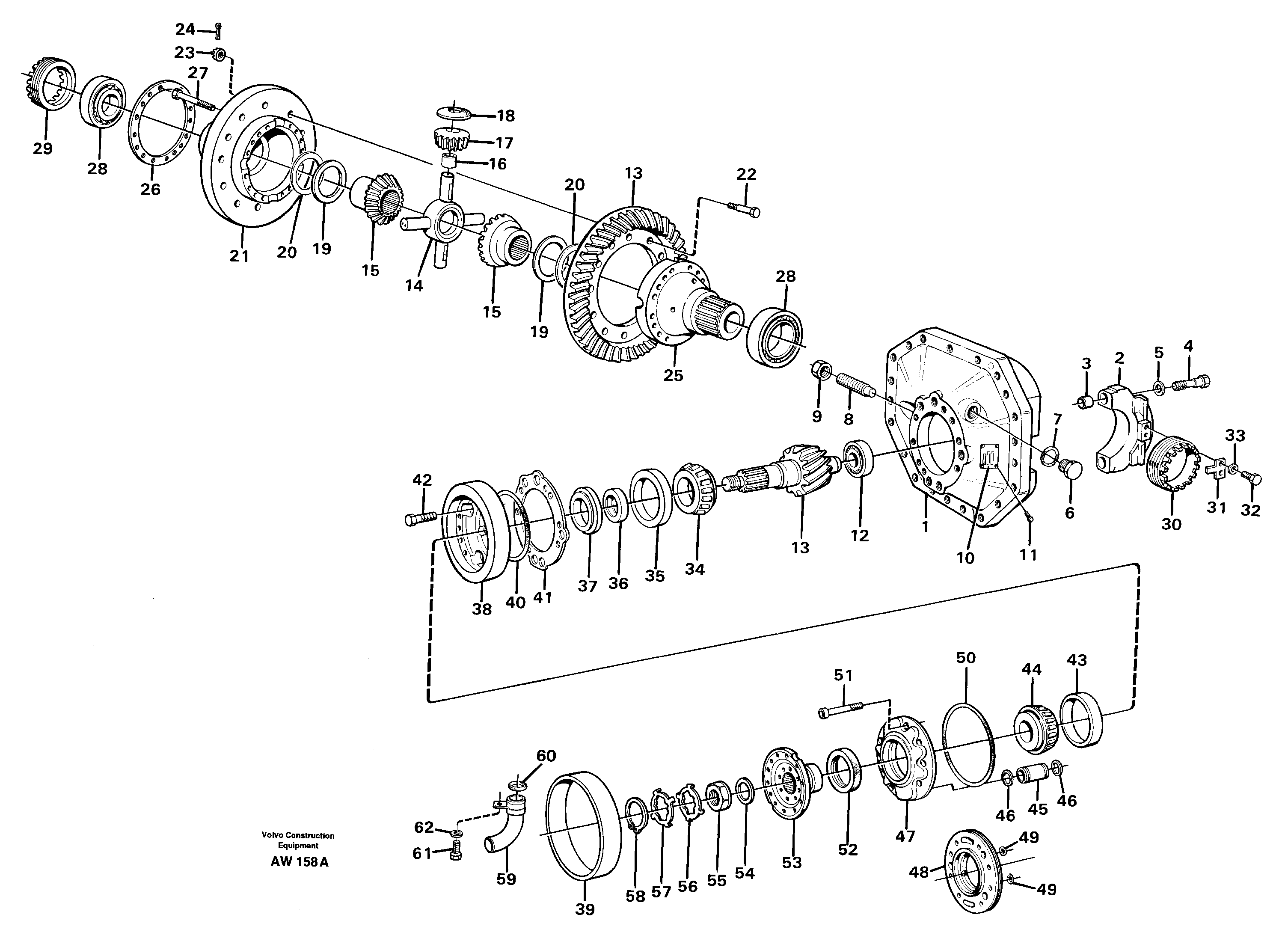 Final drive, rear  23841,   23853,   23843.   AWB 40 — volvo parts diagram